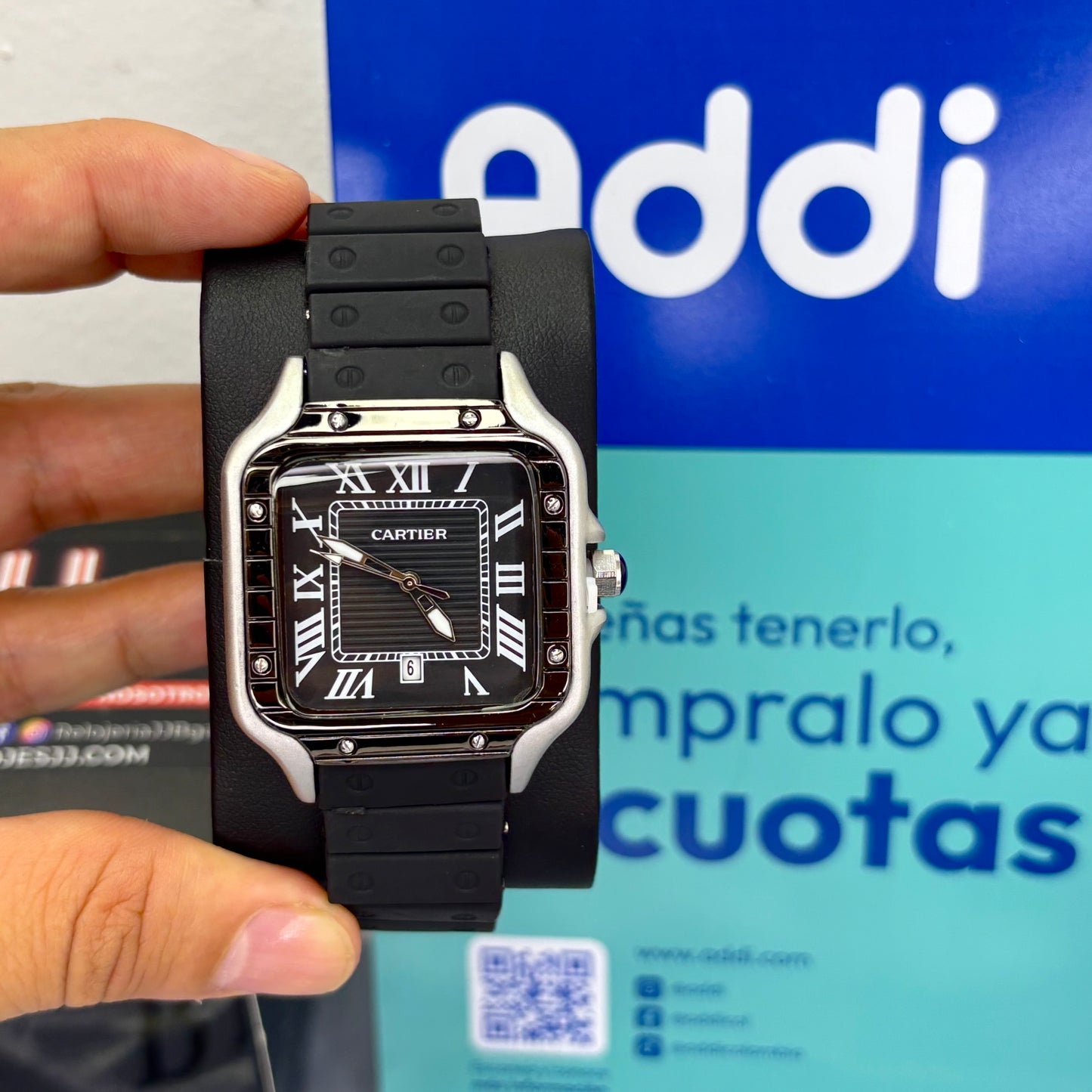 CARTIER DO´SANTOS GOMA PARA HOMBRE REF-NPN