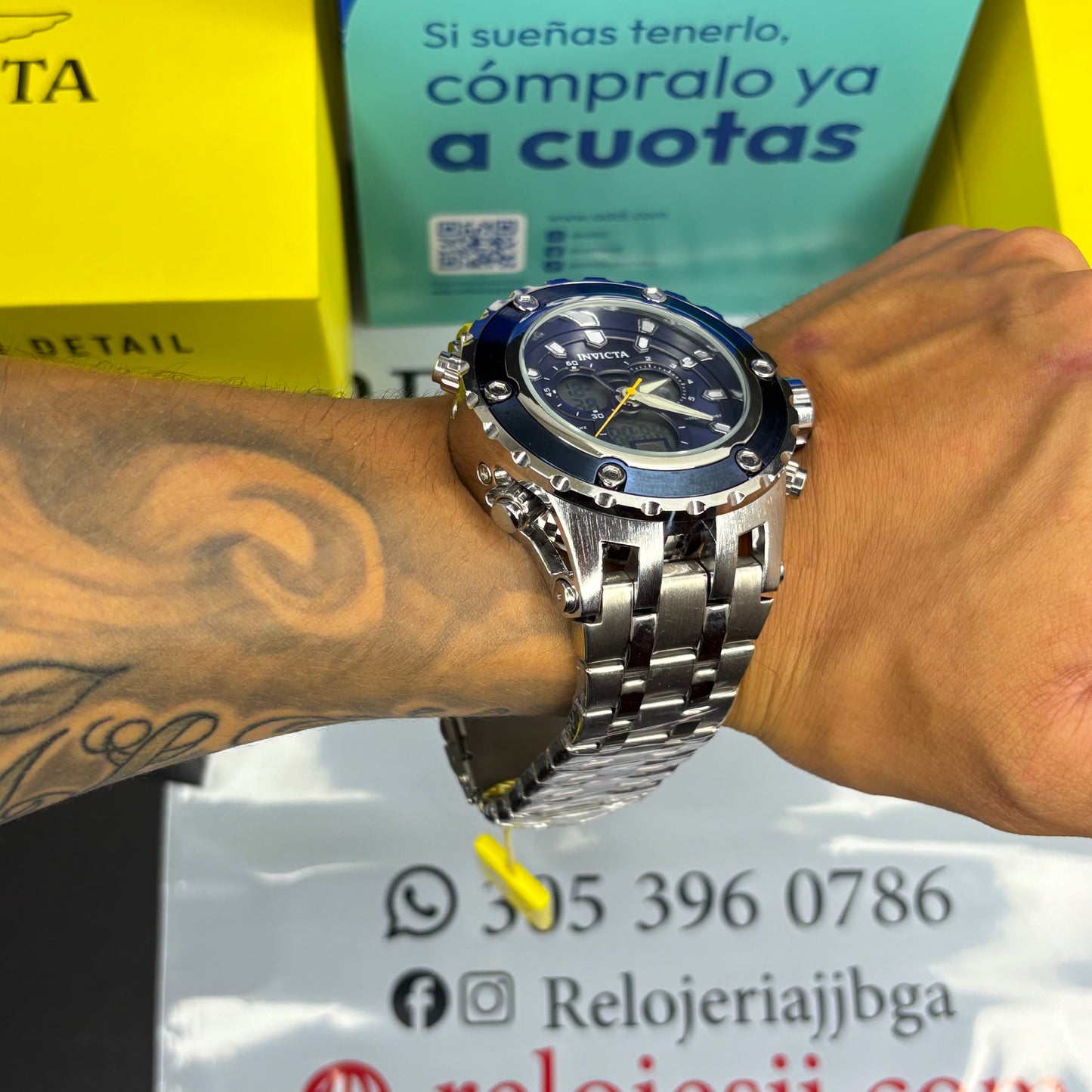 INVICTA DOBLE HORA PARA HOMBRE REF-APNA