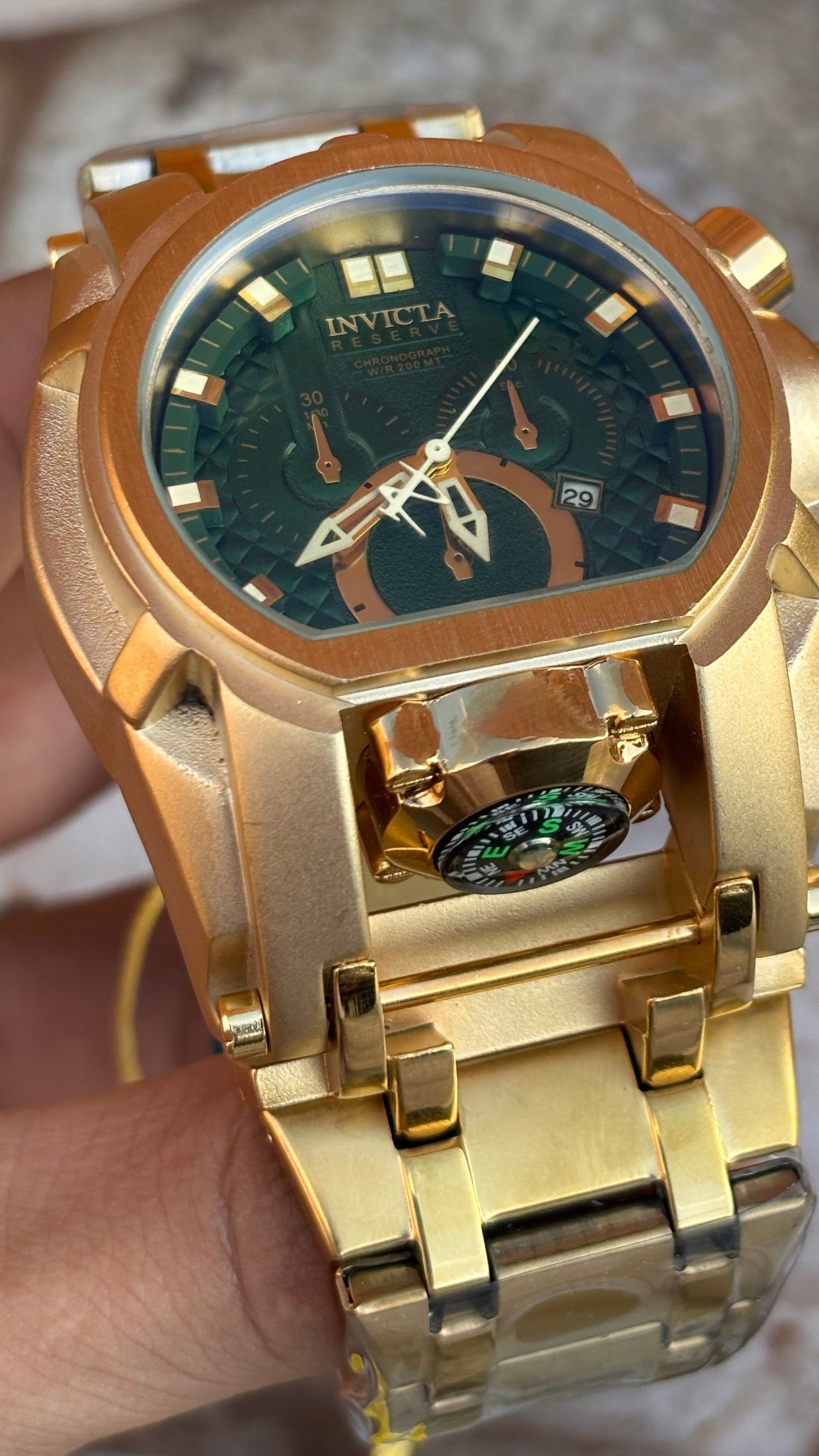 INVICTA BOLT ACERO PARA DAMA FONDO VERDE REF-DV