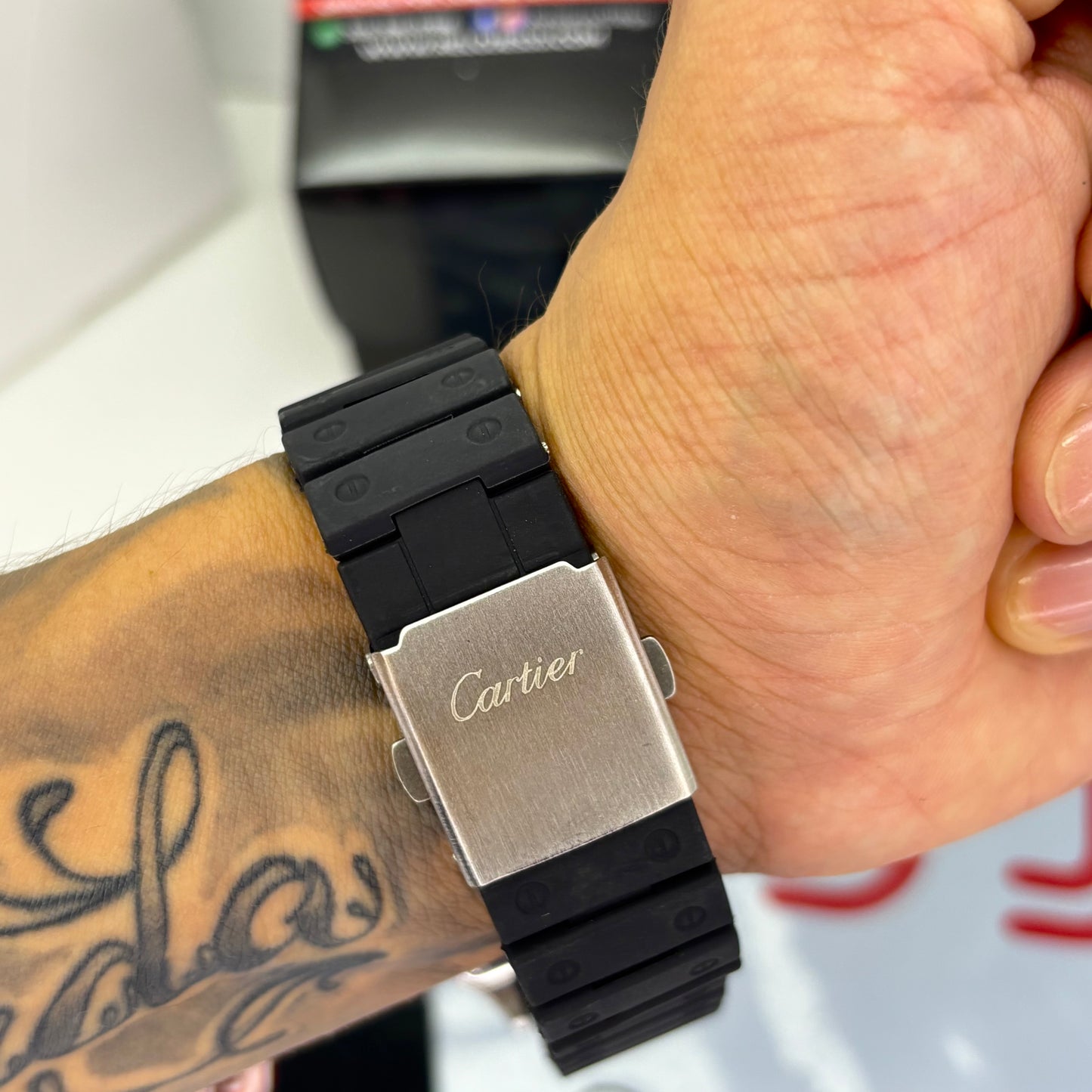 CARTIER DO´SANTOS GOMA PARA HOMBRE REF-NPN