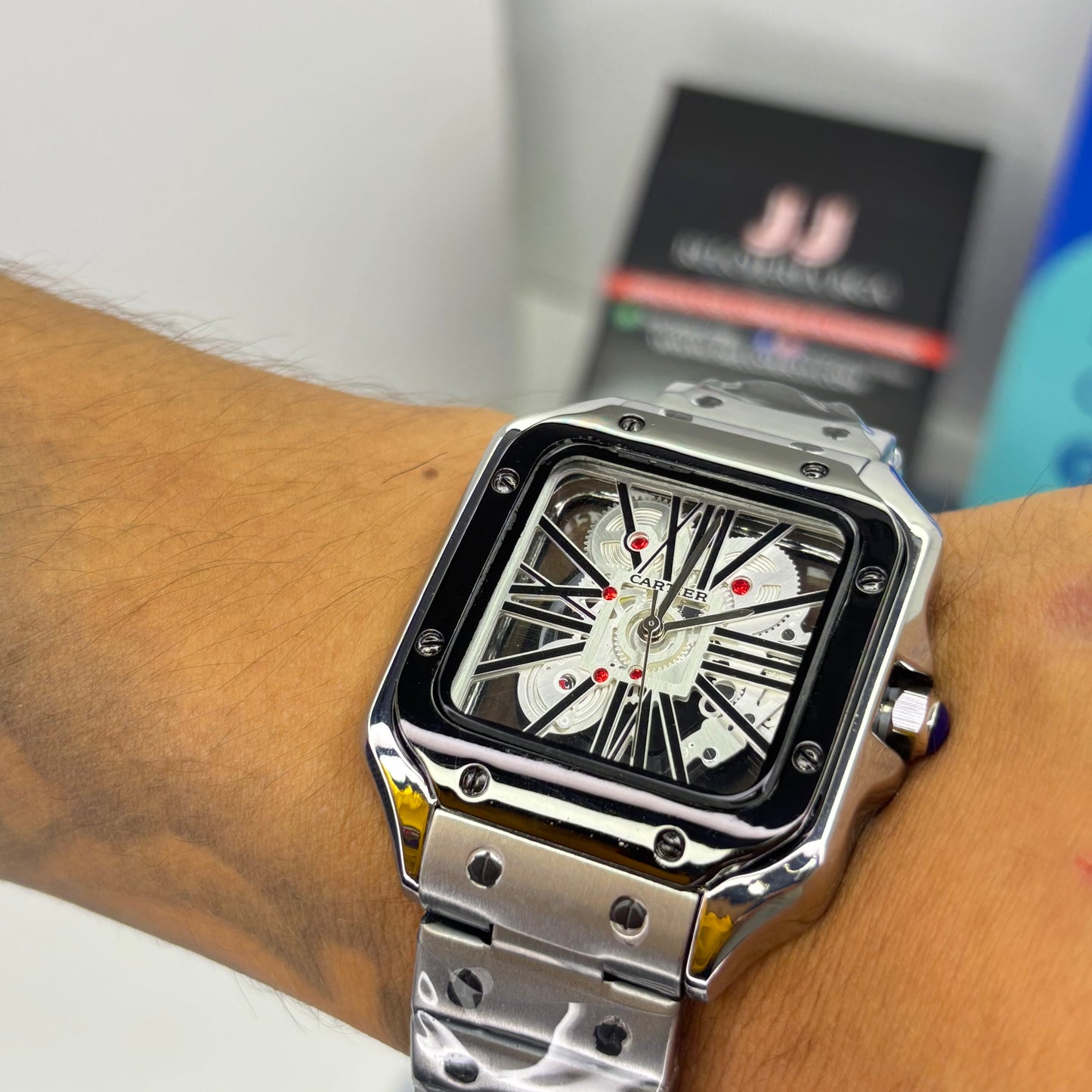 CARTIER SKELETON SANTOS PARA HOMBRE REF-PNB
