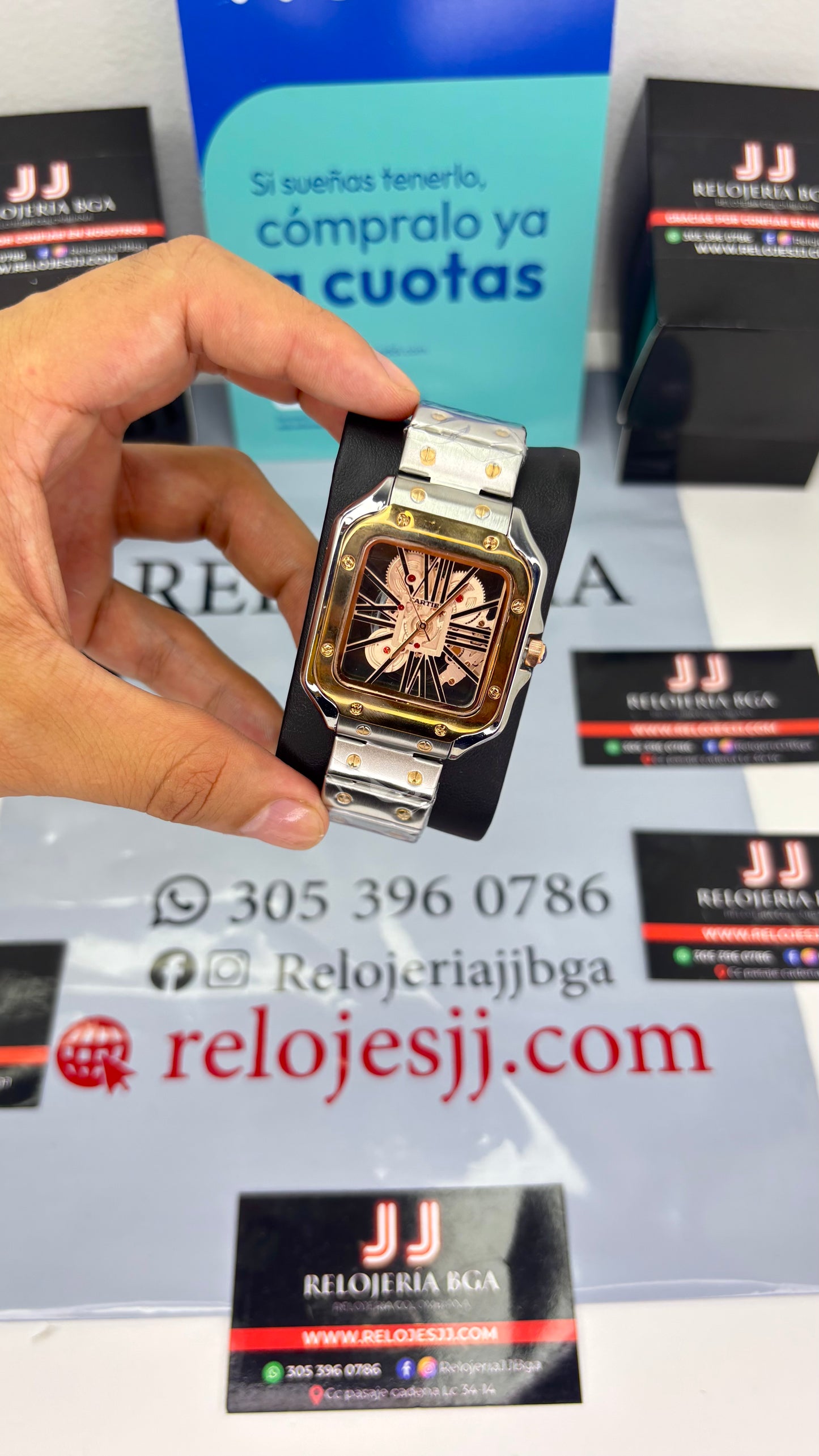 CARTIER SKELETON SANTOS PARA HOMBRE REF-POR