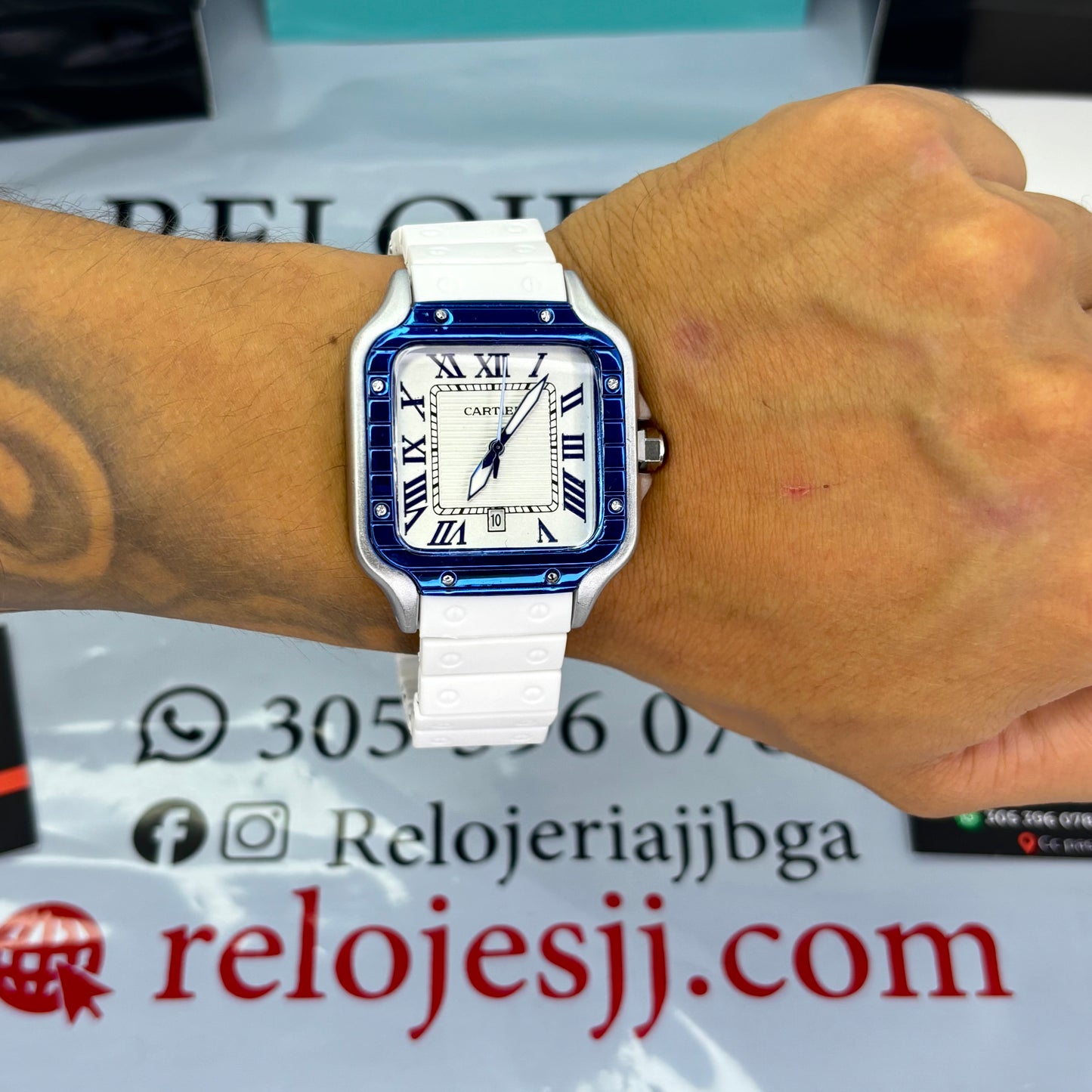 CARTIER DO´SANTOS GOMA PARA HOMBRE REF-BPB
