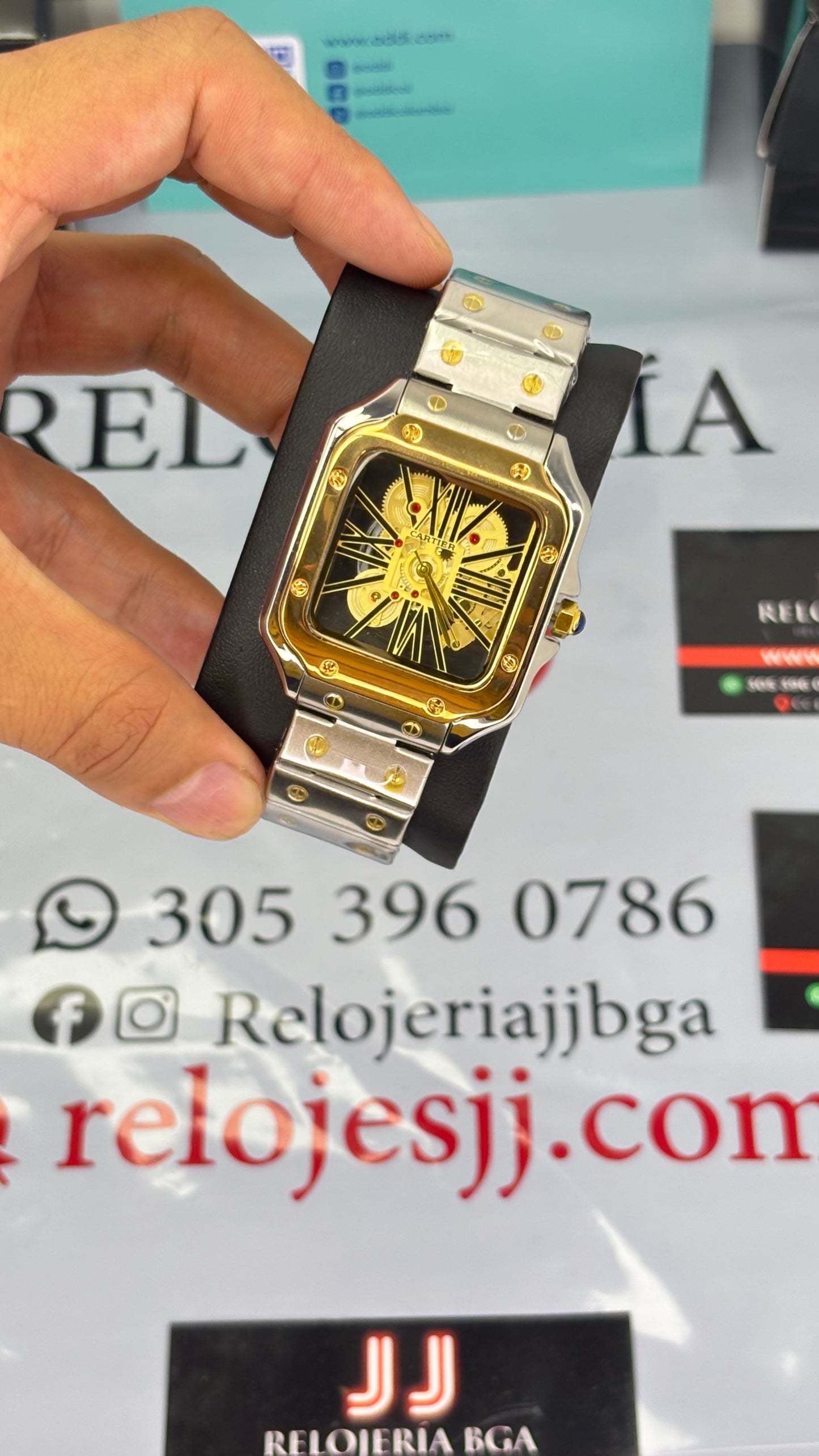 CARTIER SKELETON SANTOS PARA HOMBRE REF-PBD