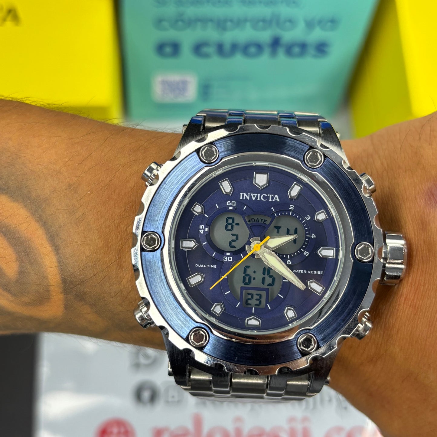 INVICTA DOBLE HORA PARA HOMBRE REF-APNA