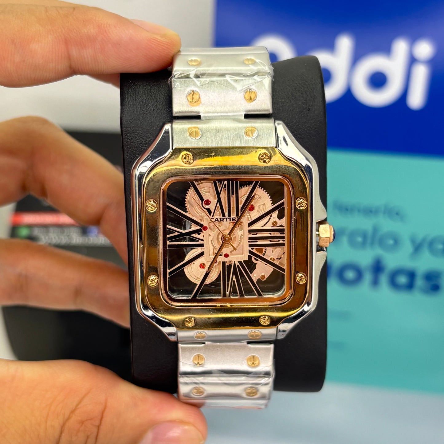 CARTIER SKELETON SANTOS PARA HOMBRE REF-POR