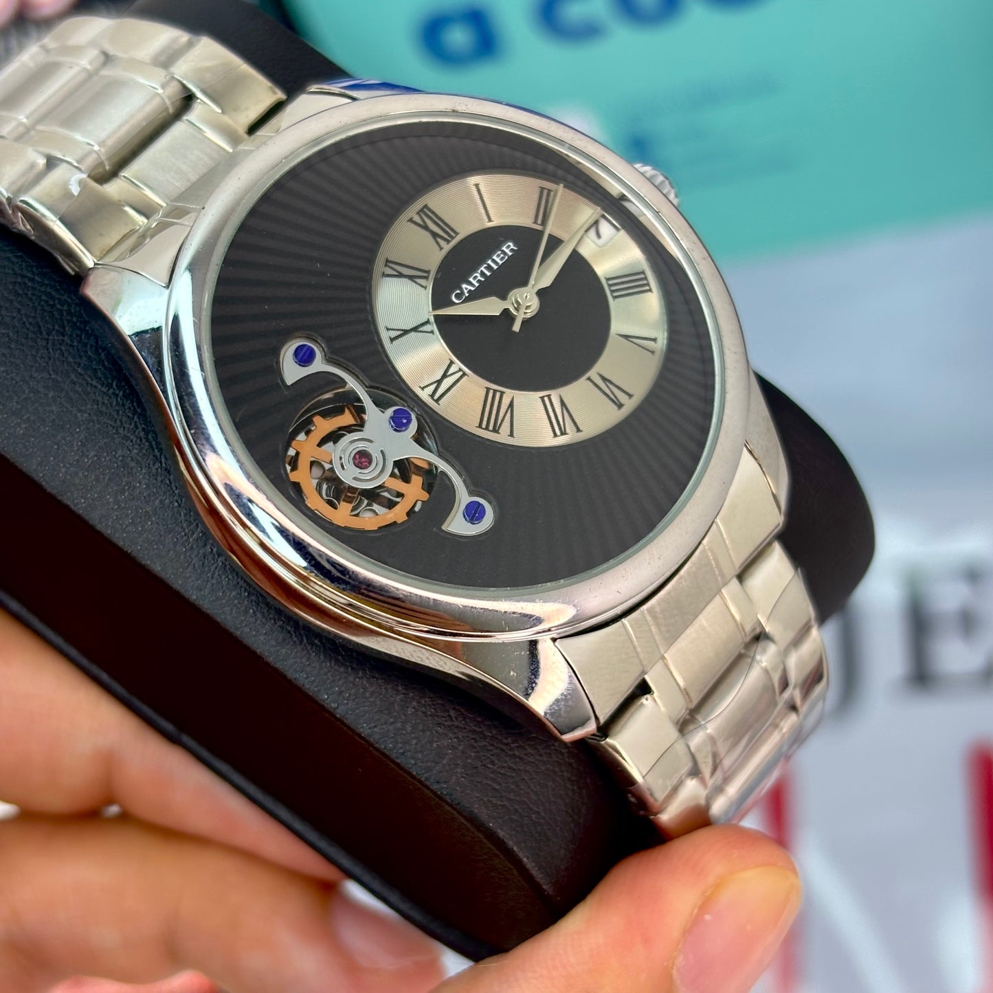 CARTIER ROMANO DOBLE MAQUINA PARA HOMBRE REF-PAZLS