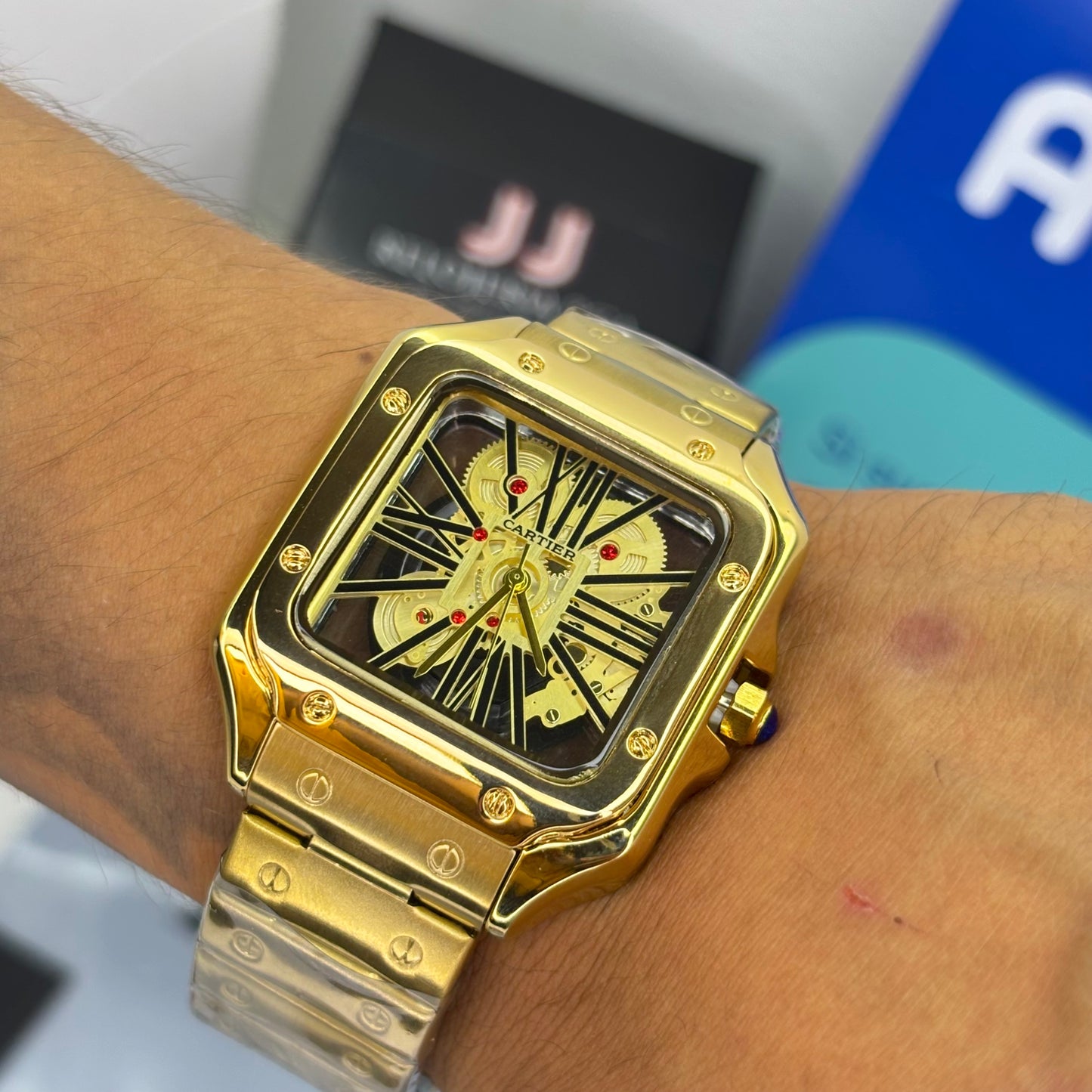 CARTIER SKELETON SANTOS PARA HOMBRE REF-D