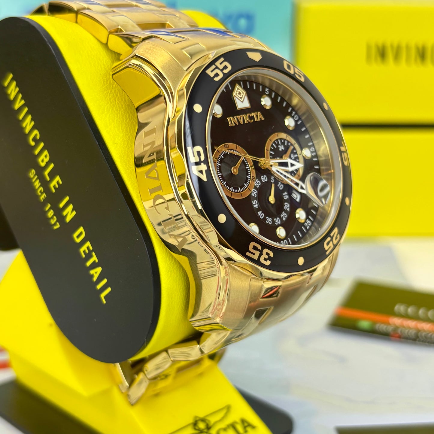 INVICTA PRO DIVER ORIGINAL PARA HOMBRE REF- 0072 - ORO