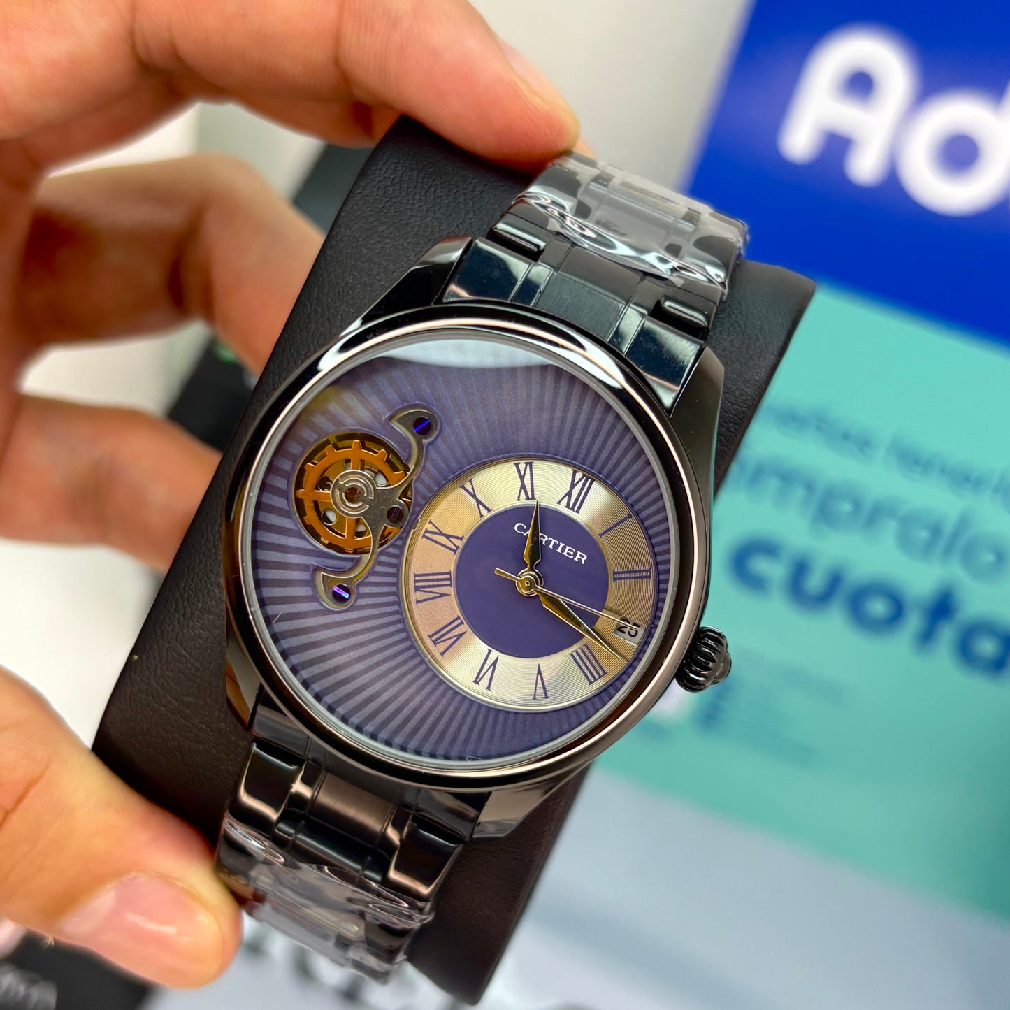 CARTIER ROMANO DOBLE MAQUINA PARA HOMBRE REF-NAZDF