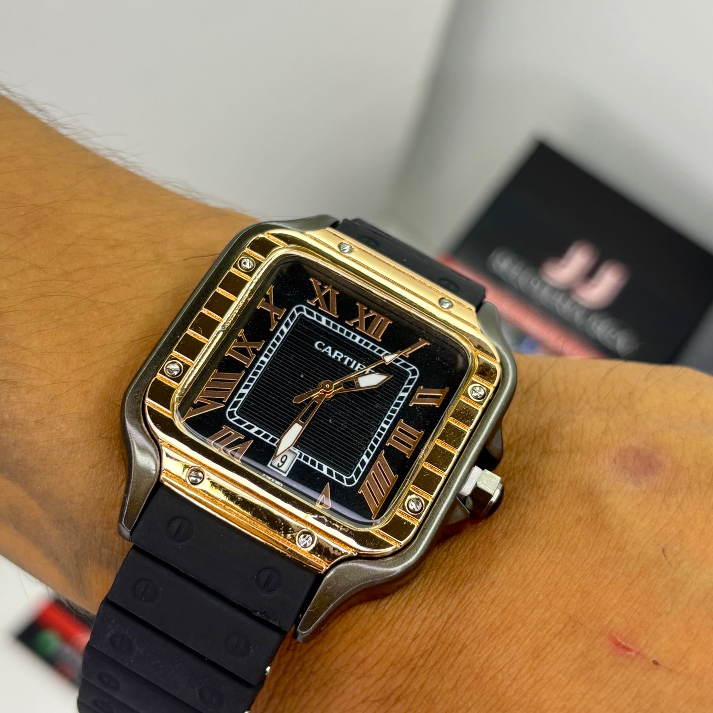 CARTIER DO´SANTOS GOMA PARA HOMBRE REF-NRO
