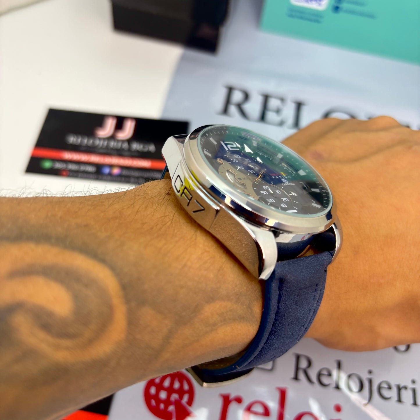 TAG HEUER CR7 FUNCIONAL EN CUERO PARA HOMBRE REF-AZ