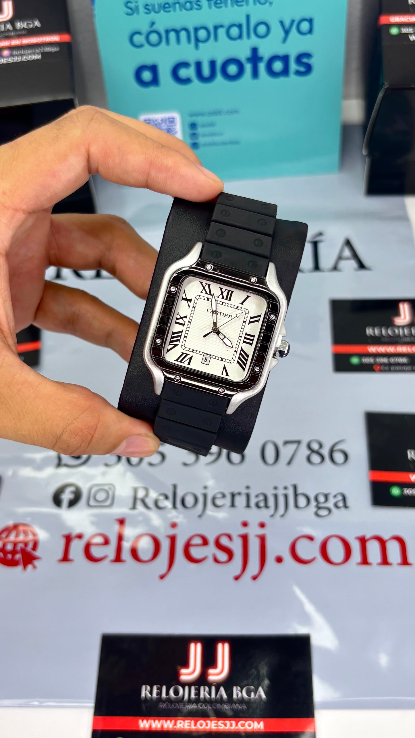 CARTIER DO´SANTOS GOMA PARA HOMBRE REF-NPB