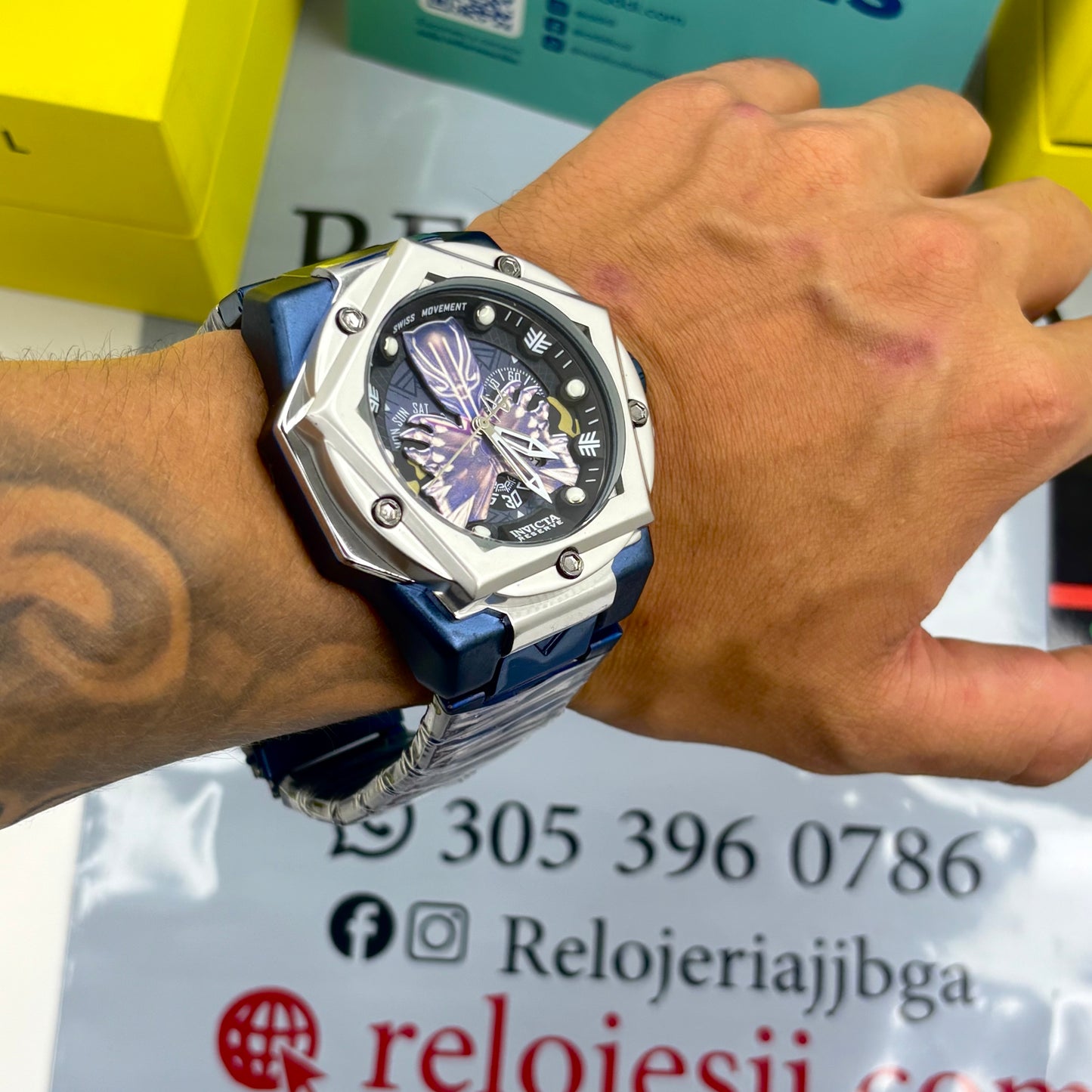 INVICTA PARA HOMBRE PANTERA NEGRA REF-AP