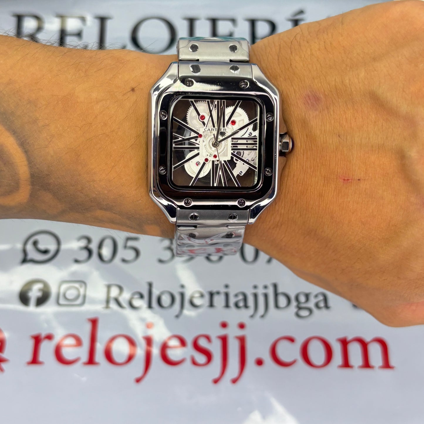 CARTIER SKELETON SANTOS PARA HOMBRE REF-PNB