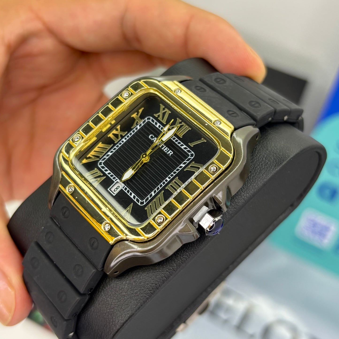 CARTIER DO´SANTOS GOMA PARA HOMBRE REF-NAN