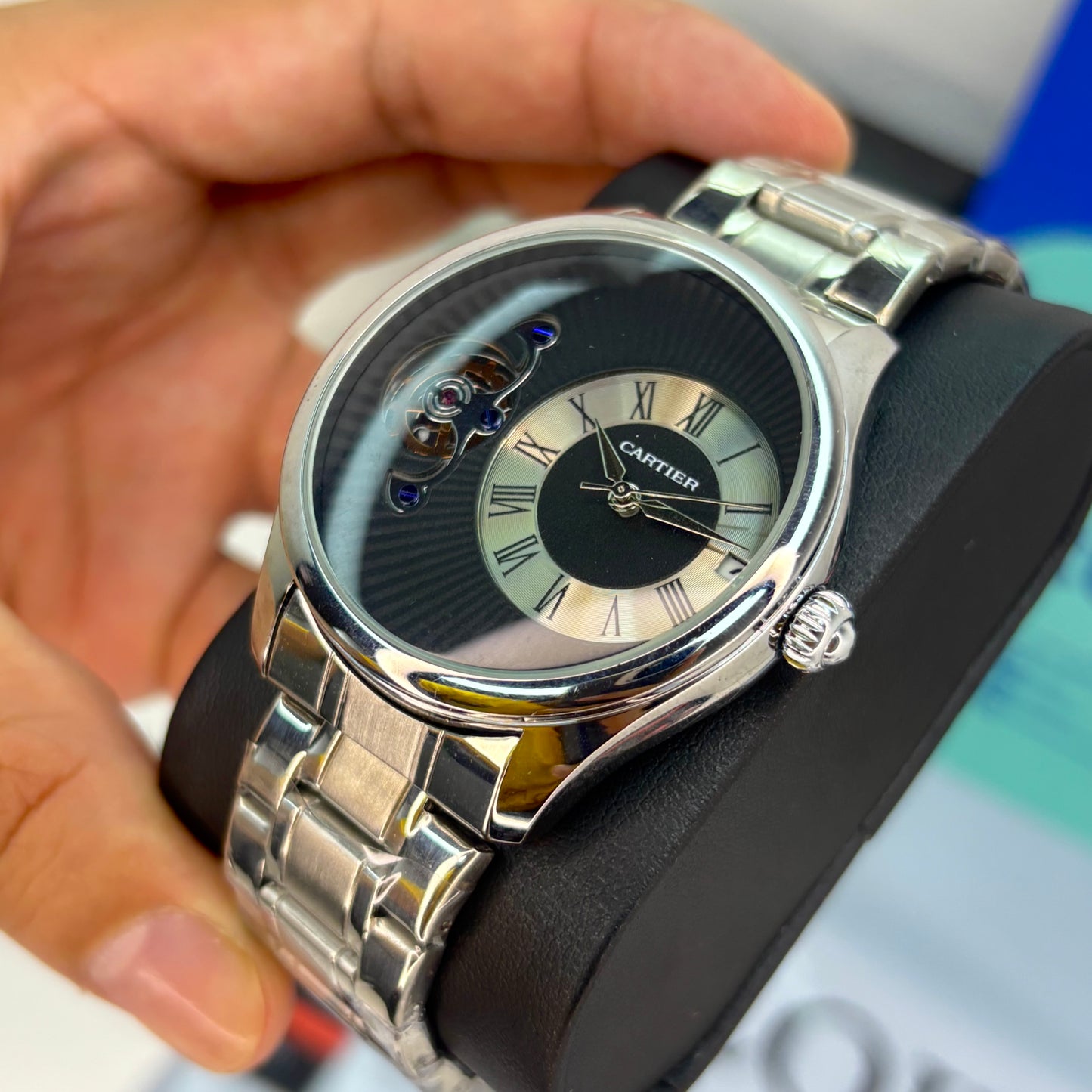 CARTIER ROMANO DOBLE MAQUINA PARA HOMBRE REF-PAZLS