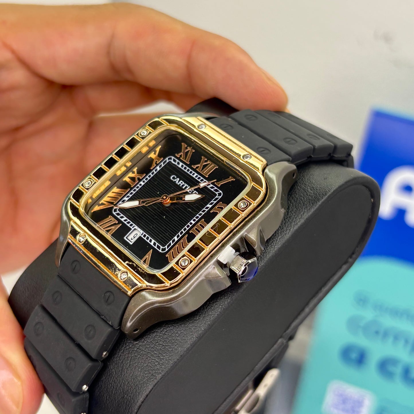 CARTIER DO´SANTOS GOMA PARA HOMBRE REF-NRO