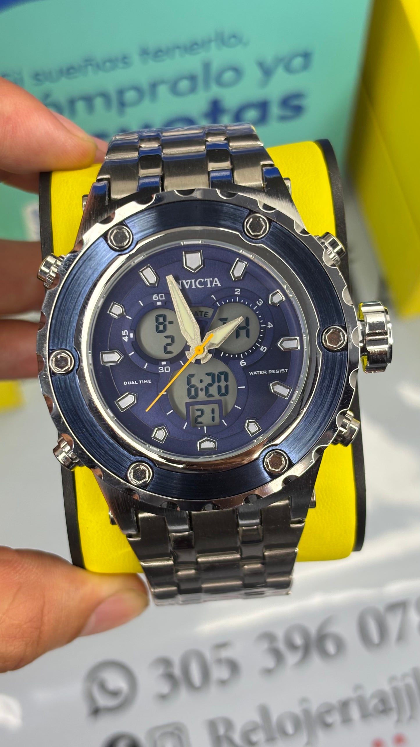 INVICTA DOBLE HORA PARA HOMBRE REF-APNA