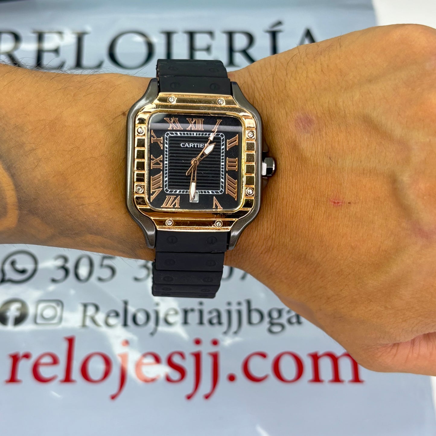 CARTIER DO´SANTOS GOMA PARA HOMBRE REF-NRO