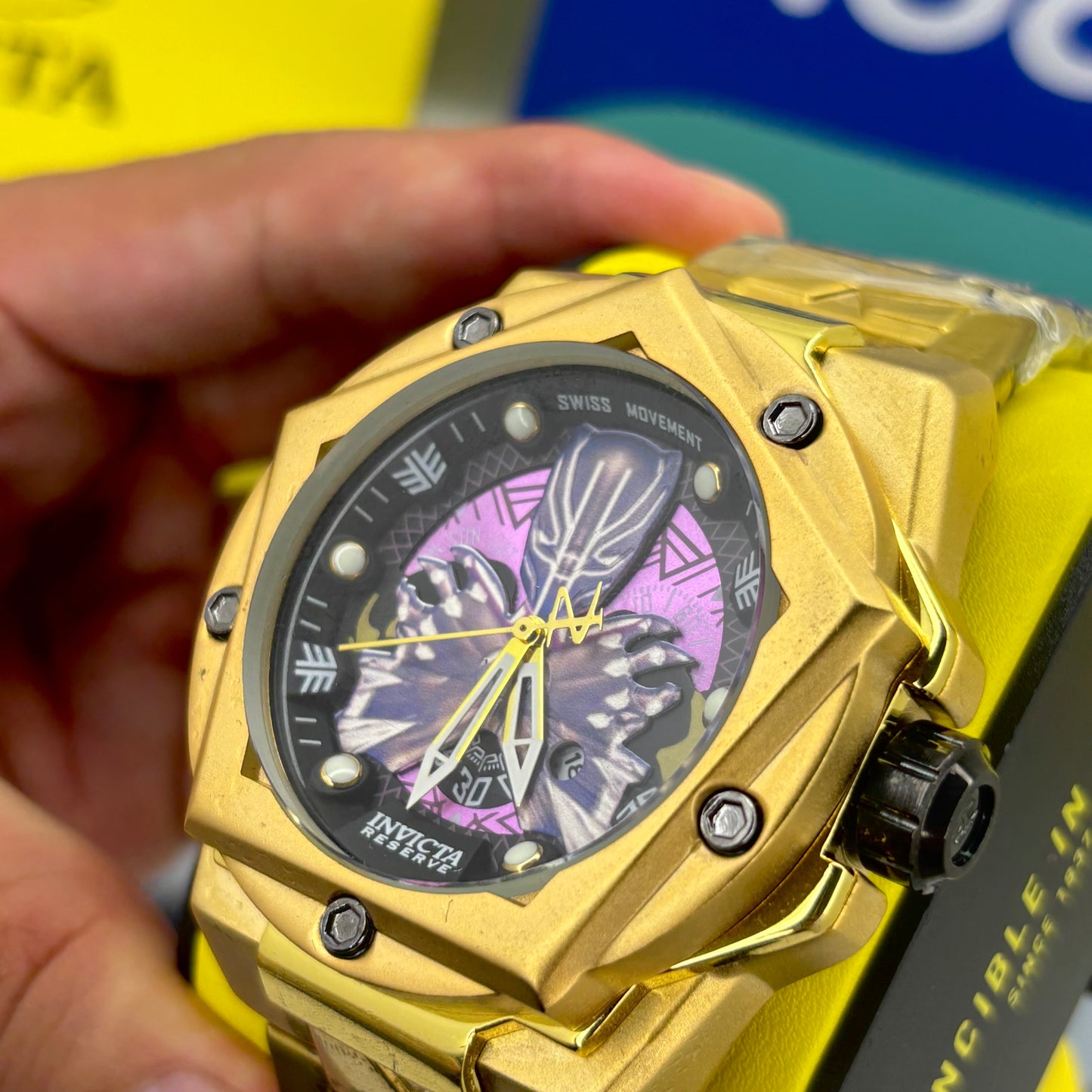 INVICTA PARA HOMBRE PANTERA NEGRA REF-DDML