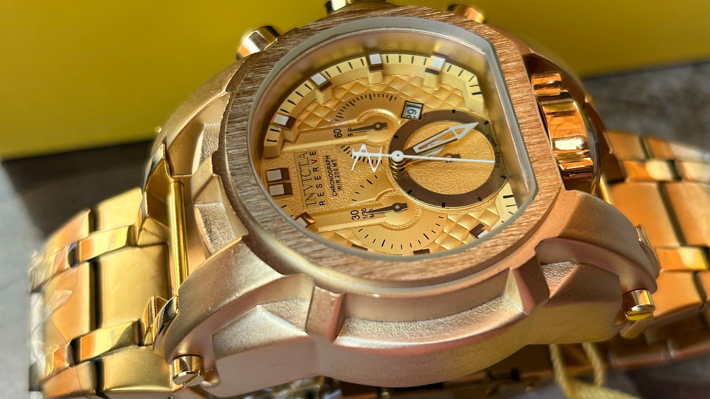 INVICTA BOLT ACERO PARA DAMA FONDO DORADO REF-DD