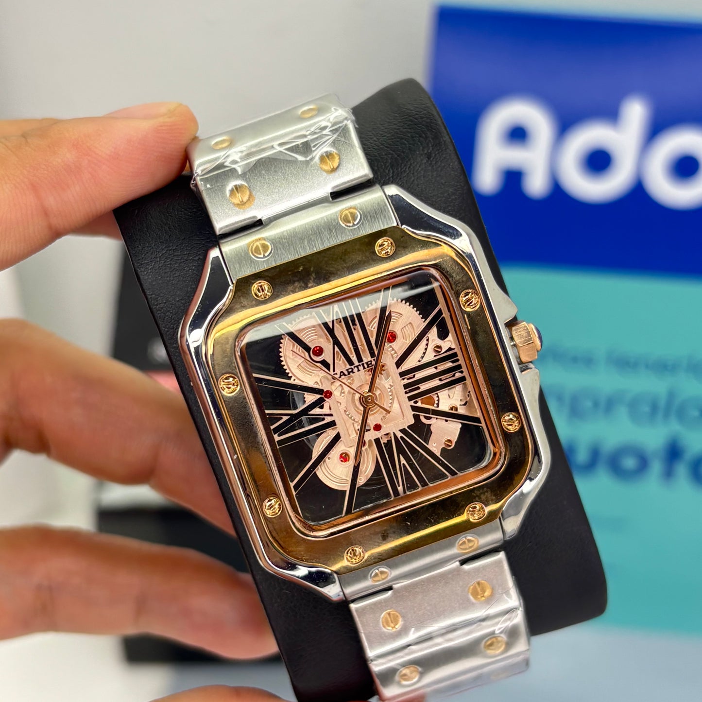 CARTIER SKELETON SANTOS PARA HOMBRE REF-POR