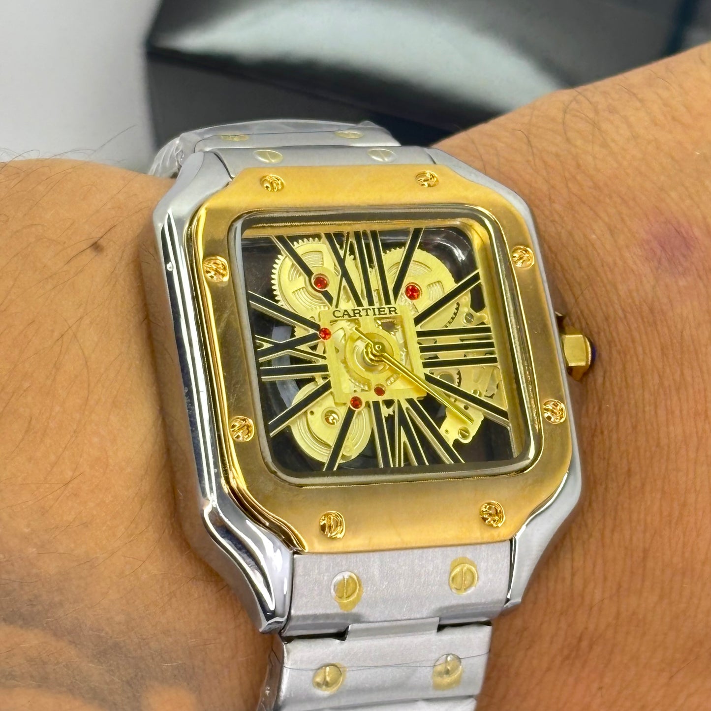 CARTIER SKELETON SANTOS PARA HOMBRE REF-PBD