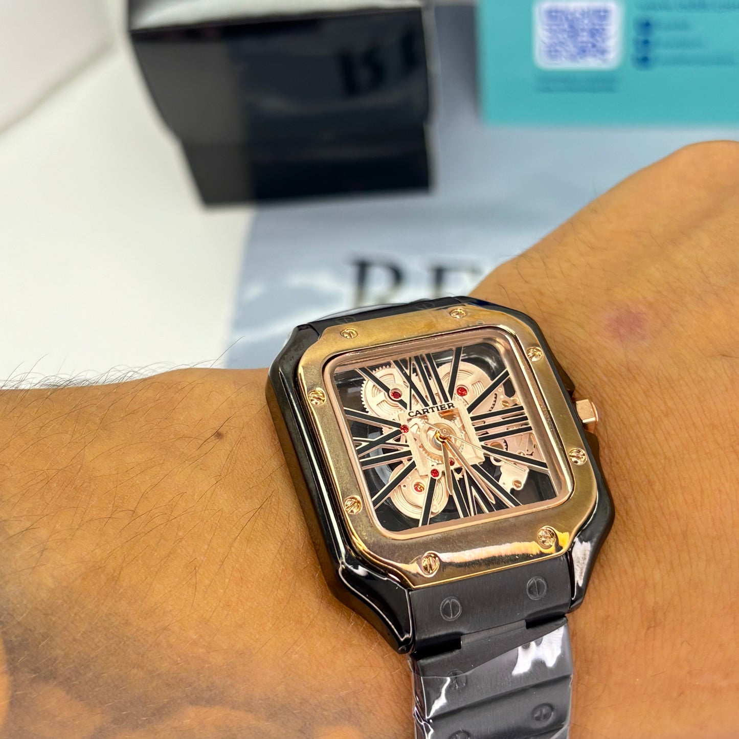CARTIER SKELETON SANTOS PARA HOMBRE REF-NOR