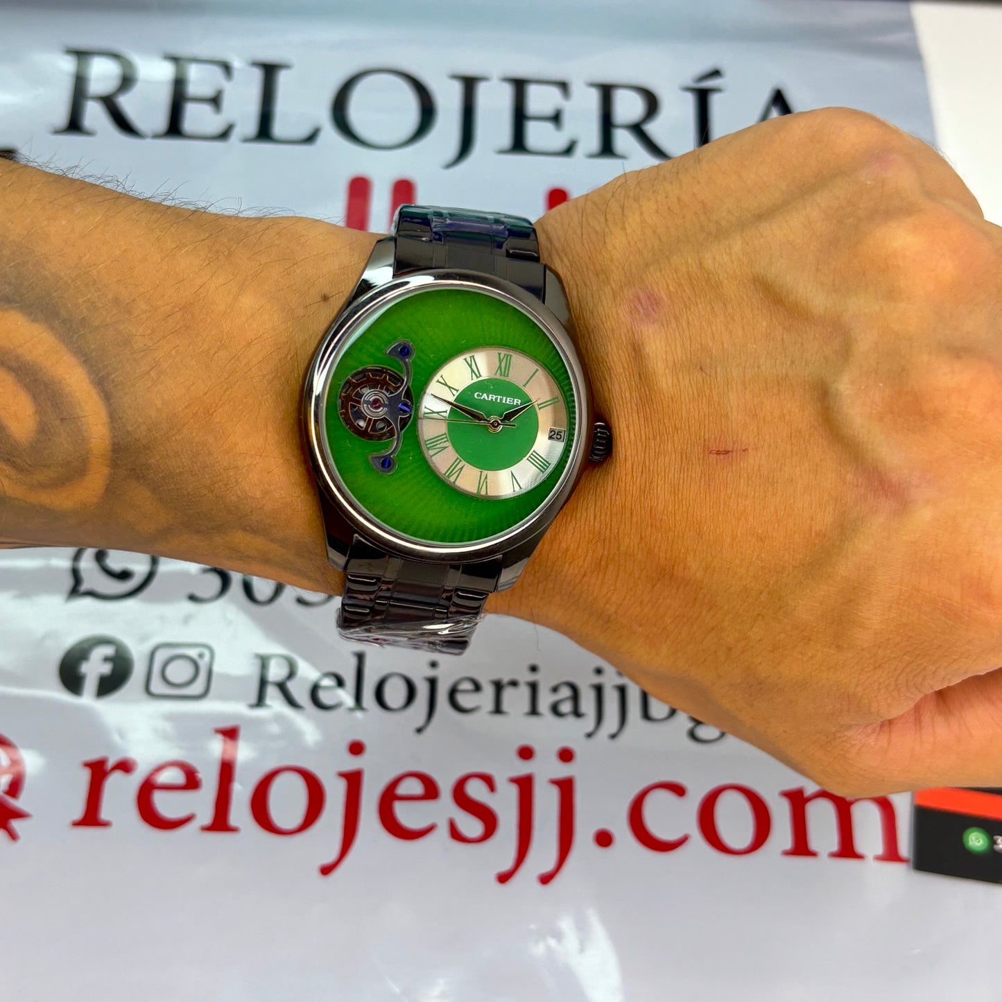 CARTIER ROMANO DOBLE MAQUINA PARA HOMBRE REF-NV