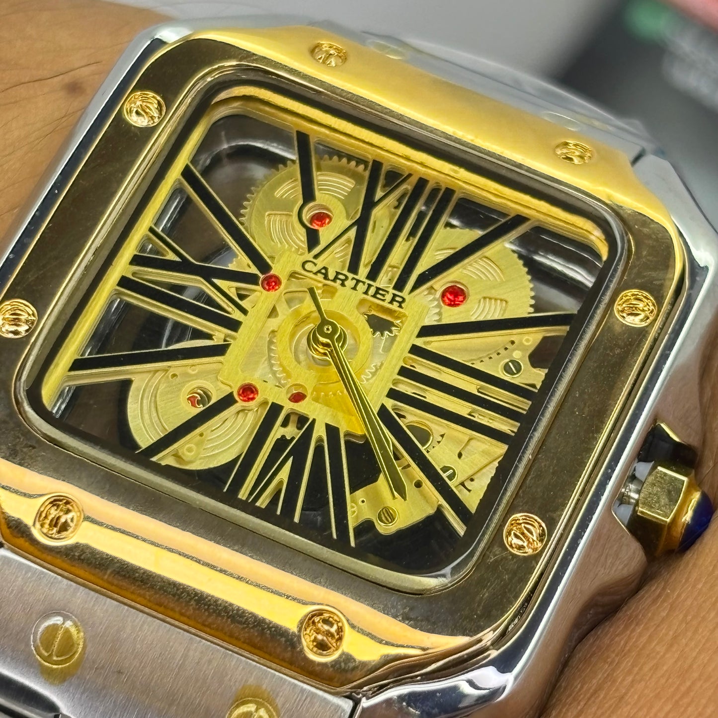 CARTIER SKELETON SANTOS PARA HOMBRE REF-PBD