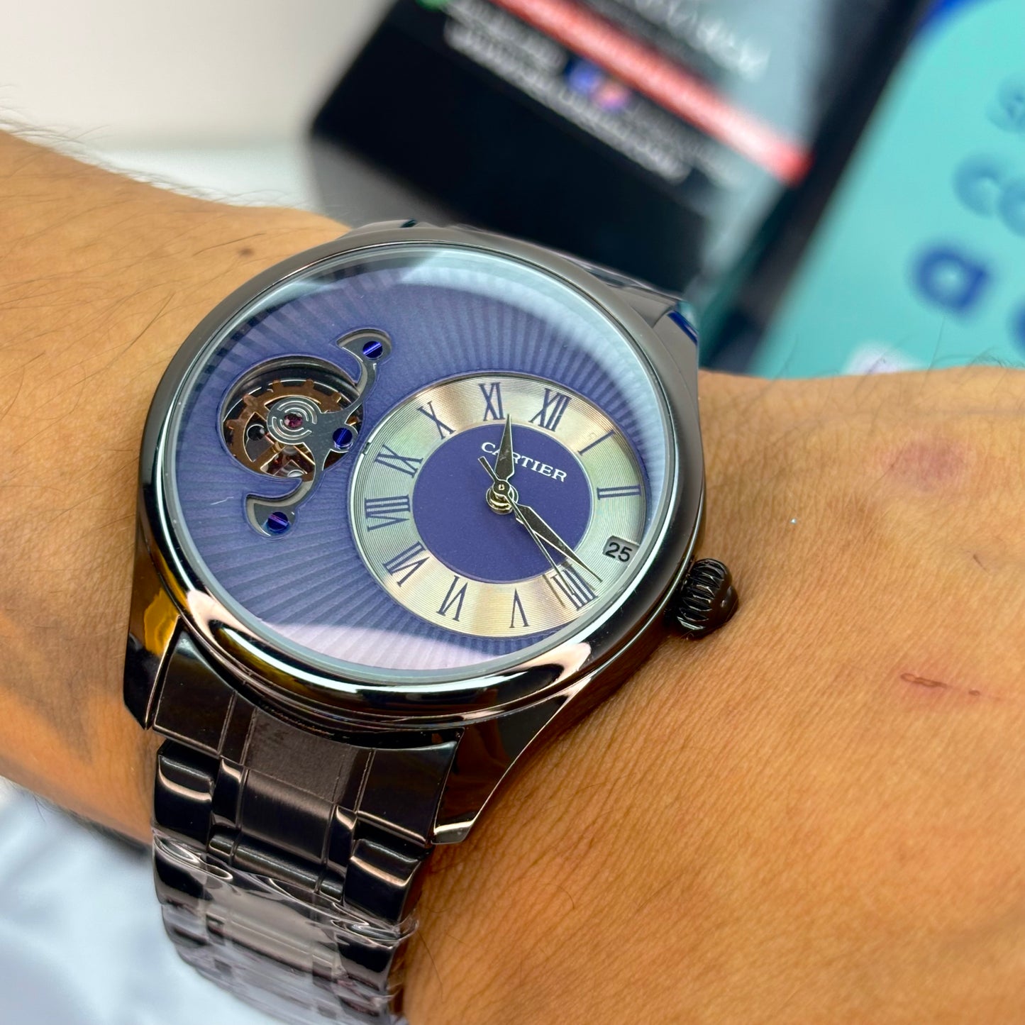 CARTIER ROMANO DOBLE MAQUINA PARA HOMBRE REF-NAZDF