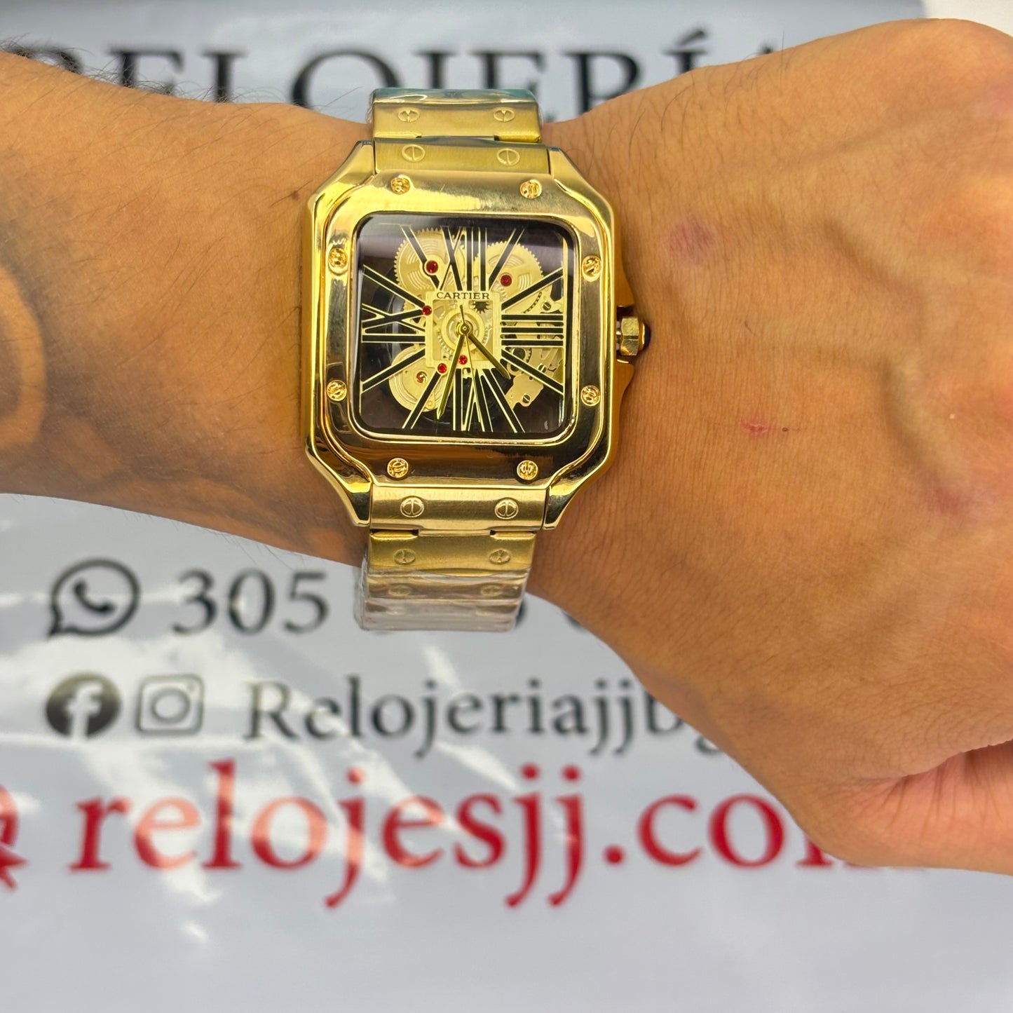 CARTIER SKELETON SANTOS PARA HOMBRE REF-D