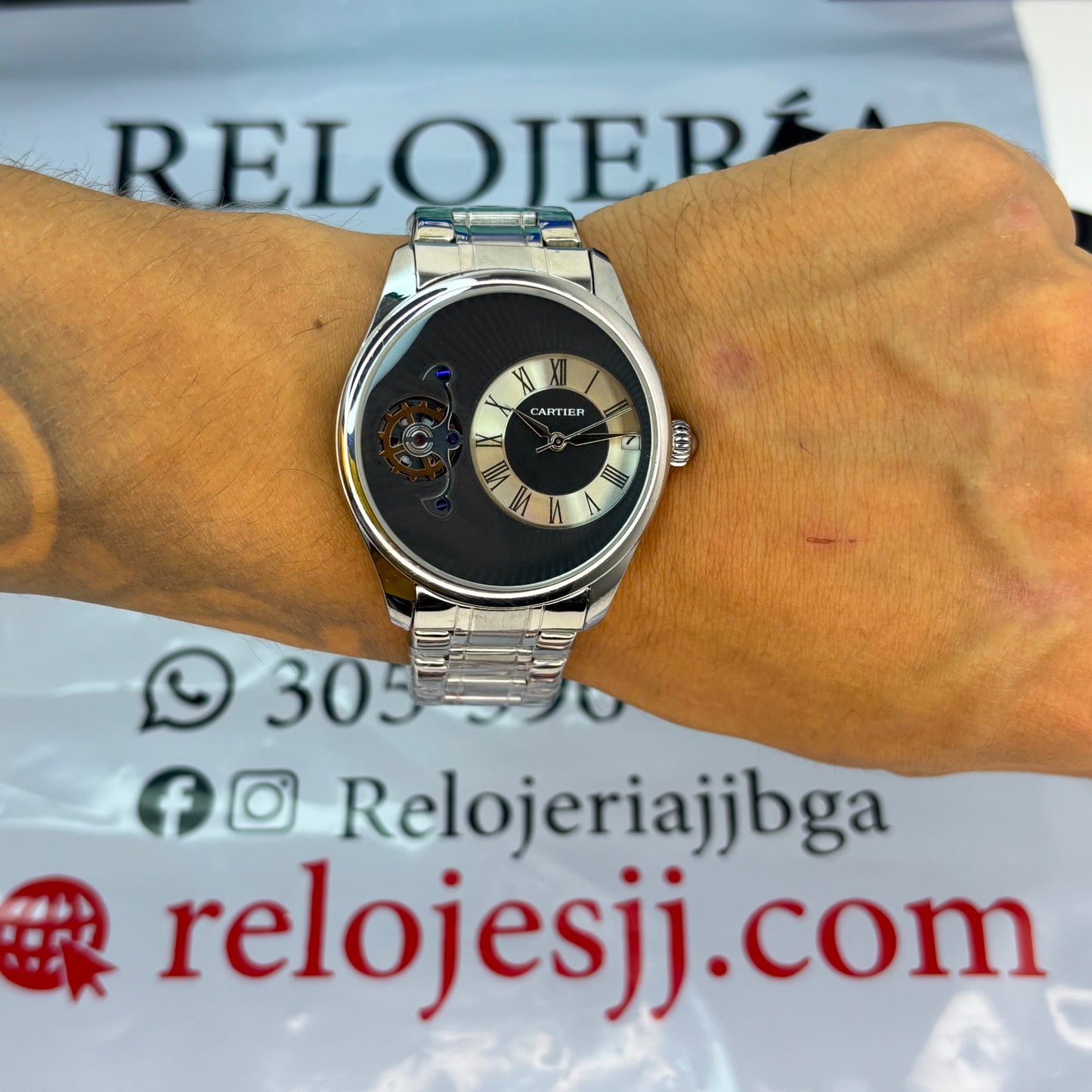 CARTIER ROMANO DOBLE MAQUINA PARA HOMBRE REF-PAZLS
