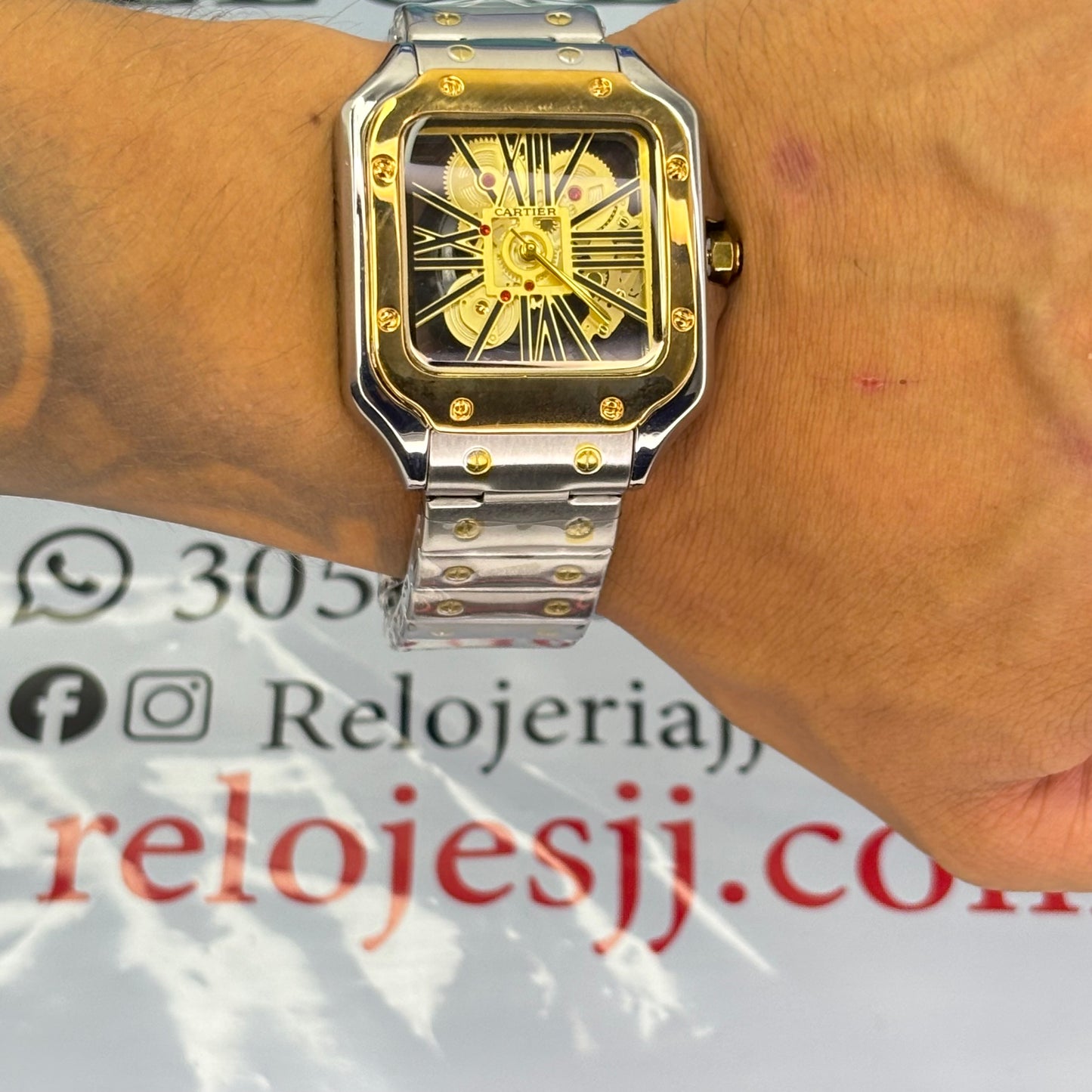 CARTIER SKELETON SANTOS PARA HOMBRE REF-PBD