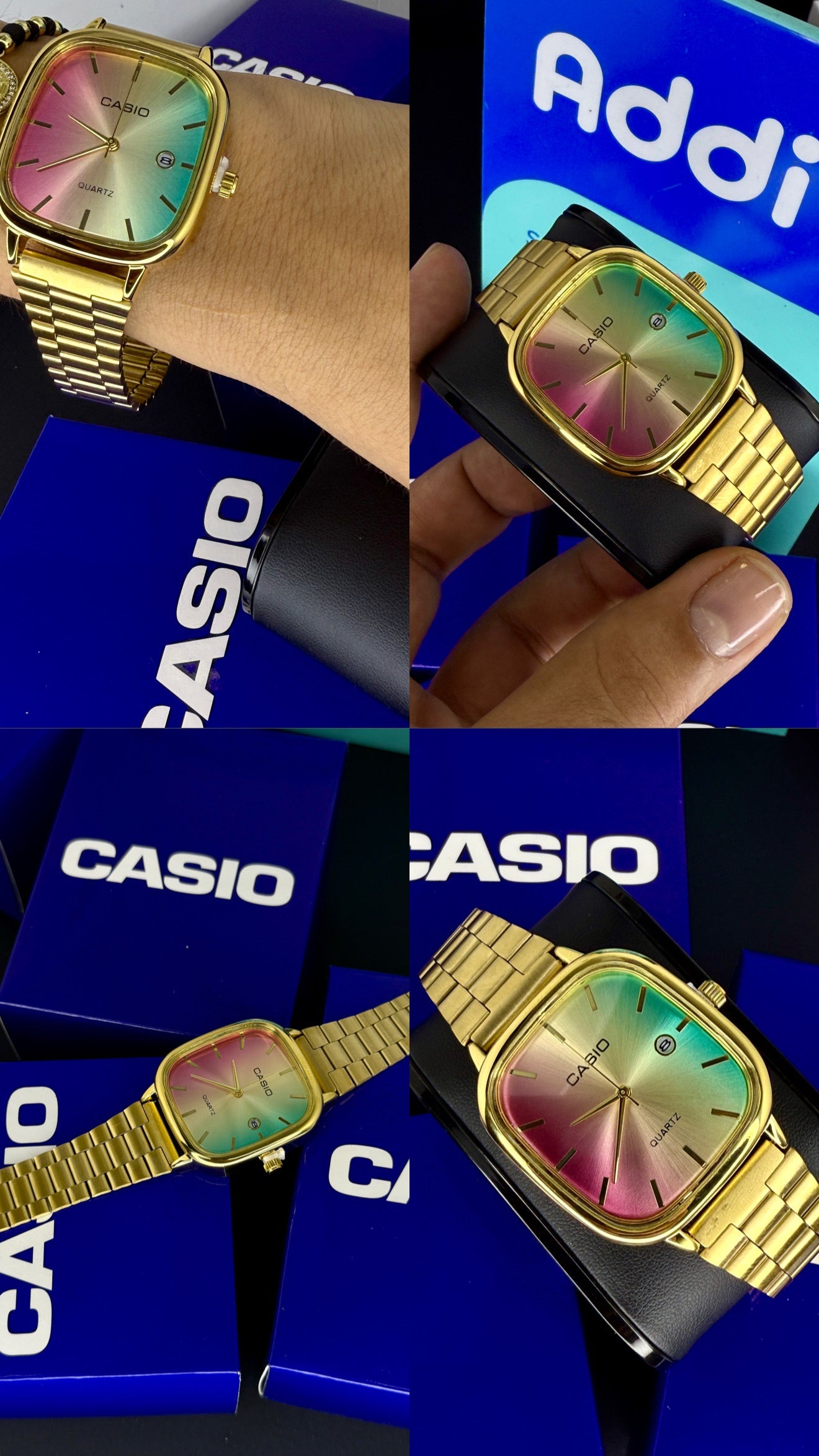 CASIO UNISEX RETRO TORNASOL ANALOGO-DORADO