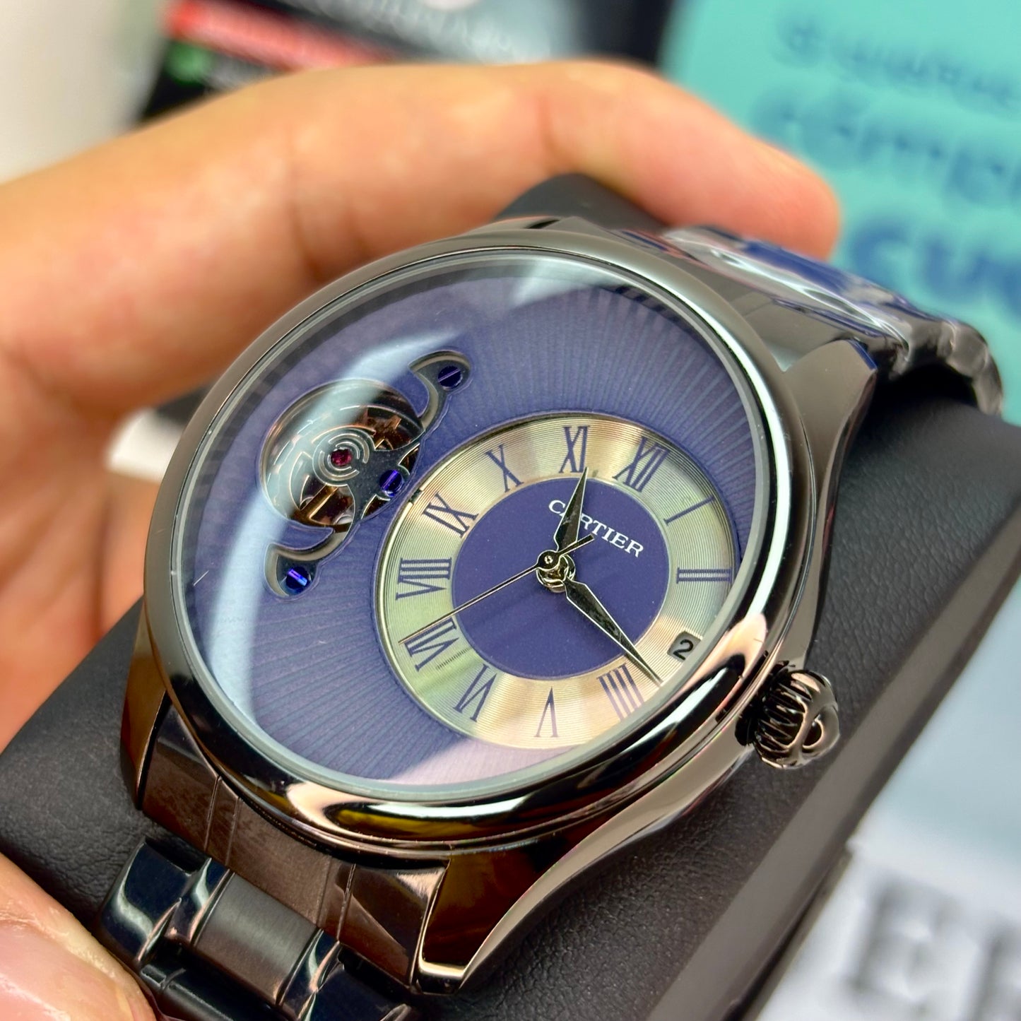 CARTIER ROMANO DOBLE MAQUINA PARA HOMBRE REF-NAZDF