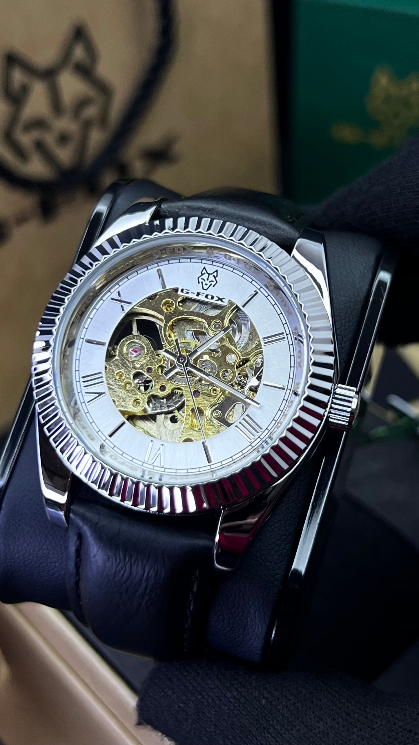 G FOX ORIGINAL x RLX SUMERGIBLE PARA HOMBRE AUTOMATICO REF-PRESIDENT 22013-NPB