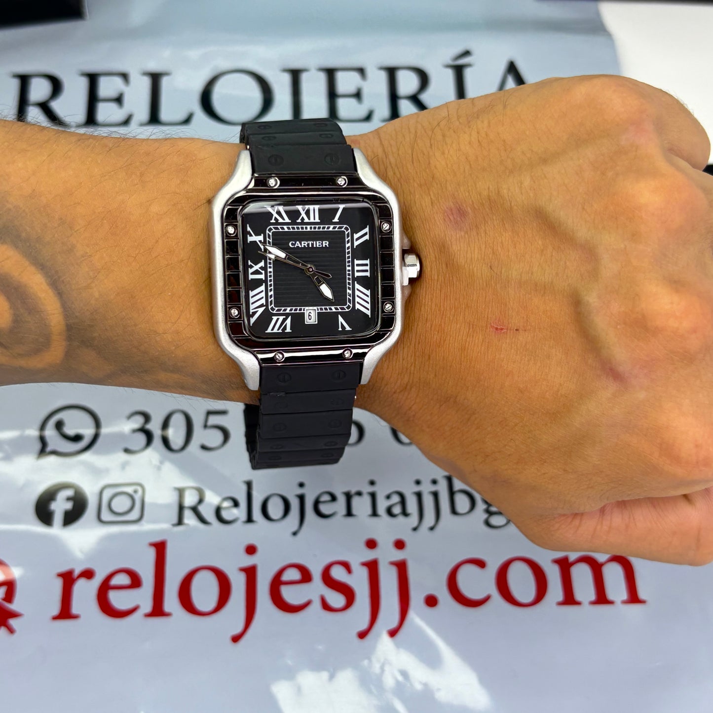 CARTIER DO´SANTOS GOMA PARA HOMBRE REF-NPN