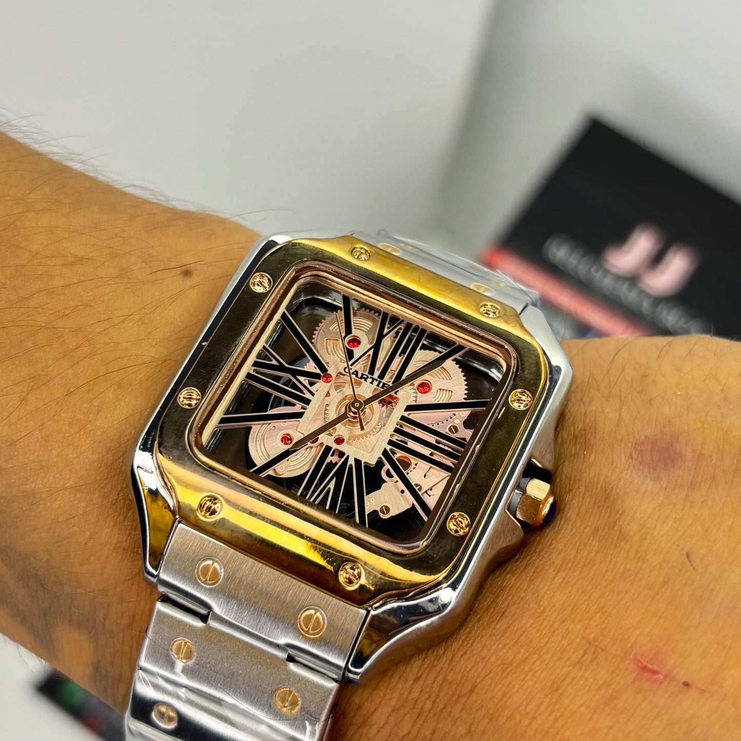 CARTIER SKELETON SANTOS PARA HOMBRE REF-POR
