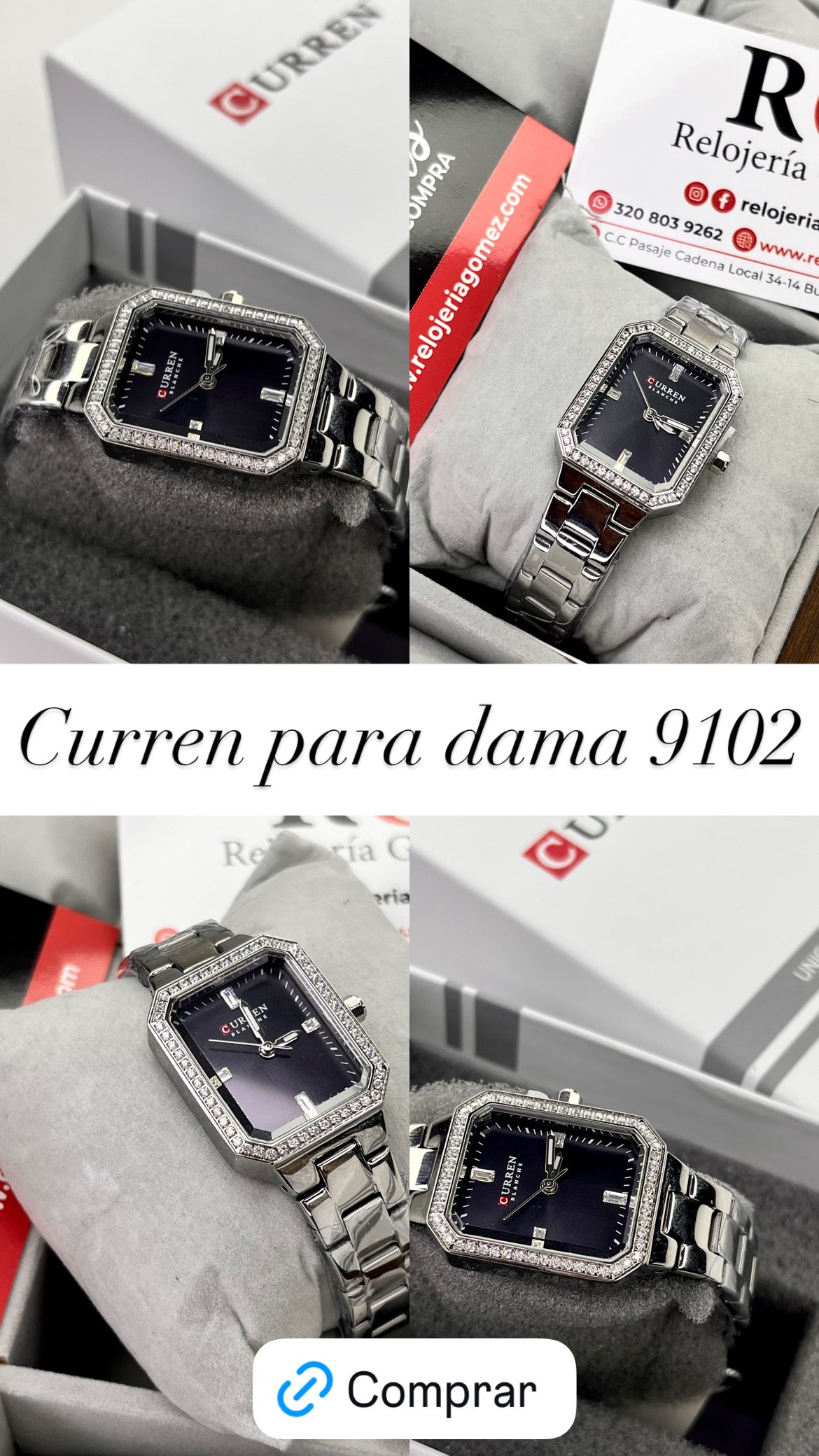 CURREN ORIGINAL PARA DAMA REF-9102-PN