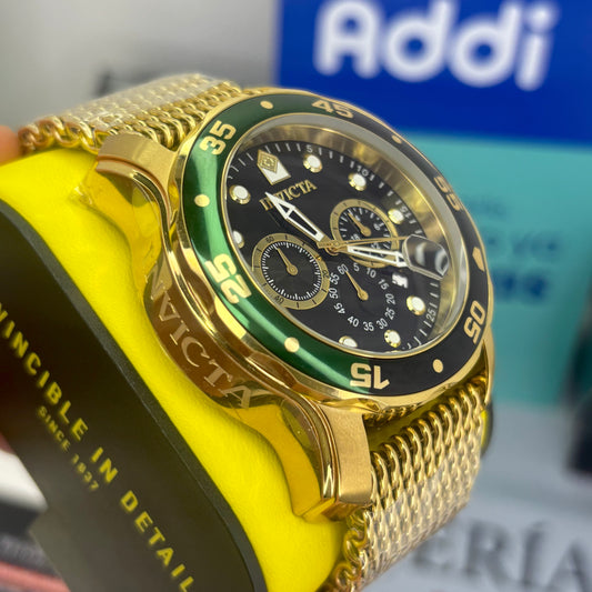 INVICTA PRO DIVER ORIGINAL ALTA GAMA PARA HOMBRE REF- 47632 - ORO