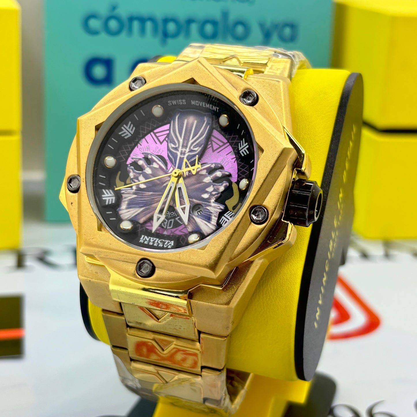 INVICTA PARA HOMBRE PANTERA NEGRA REF-DDML