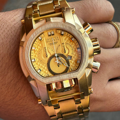 INVICTA BOLT ACERO PARA DAMA FONDO DORADO  REF-DD