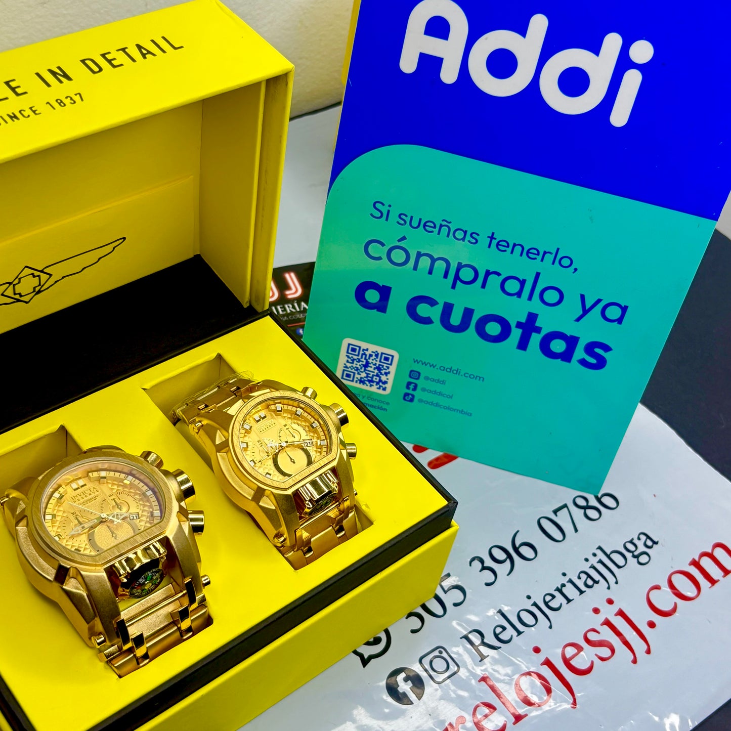 PAREJA  INVICTA BOLT ZEUS ACERO HOMBRE Y DAMA REF-DD