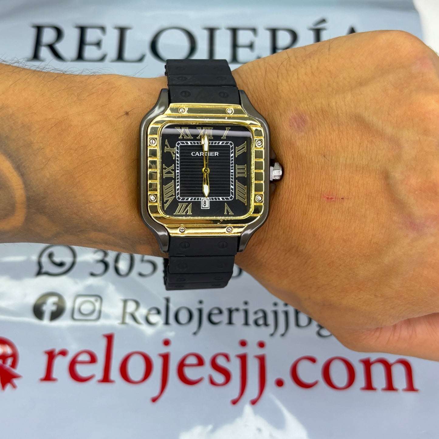 CARTIER DO´SANTOS GOMA PARA HOMBRE REF-NAN