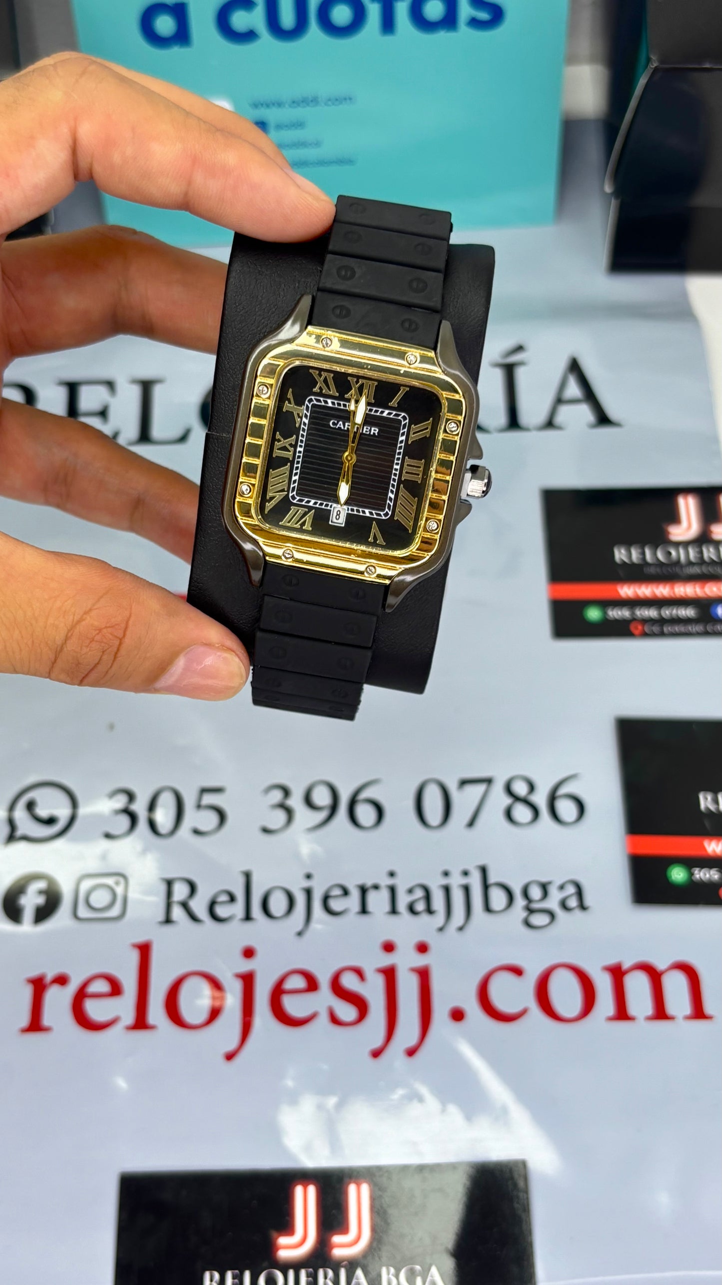 CARTIER DO´SANTOS GOMA PARA HOMBRE REF-NAN