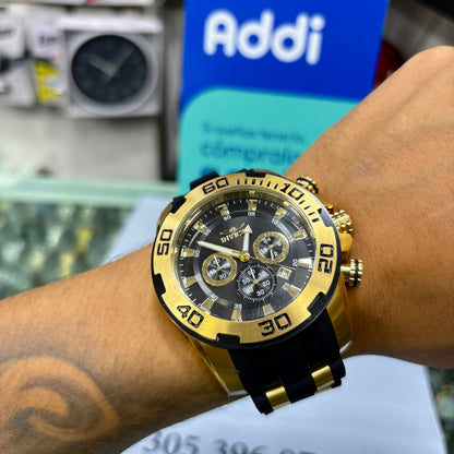 INVICTA PRO DIVER ORIGINAL ALTA GAMA PARA HOMBRE REF- REF- 22340 - oro negro