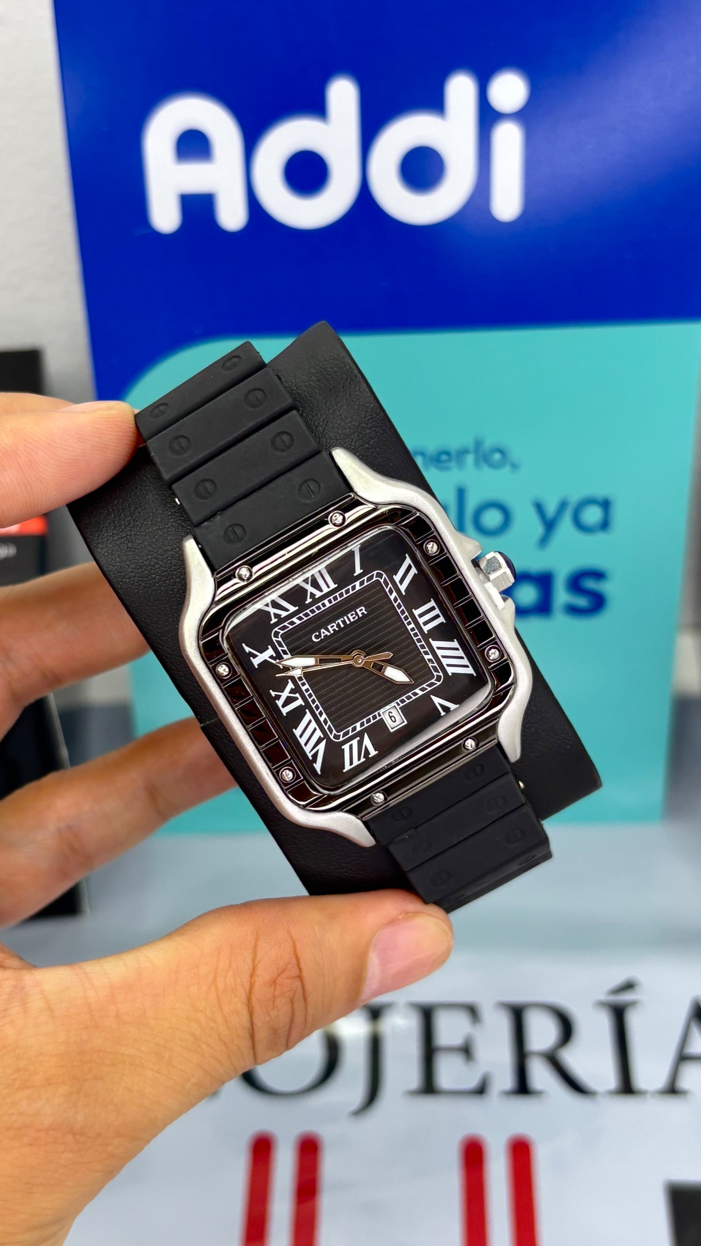 CARTIER DO´SANTOS GOMA PARA HOMBRE REF-NPN
