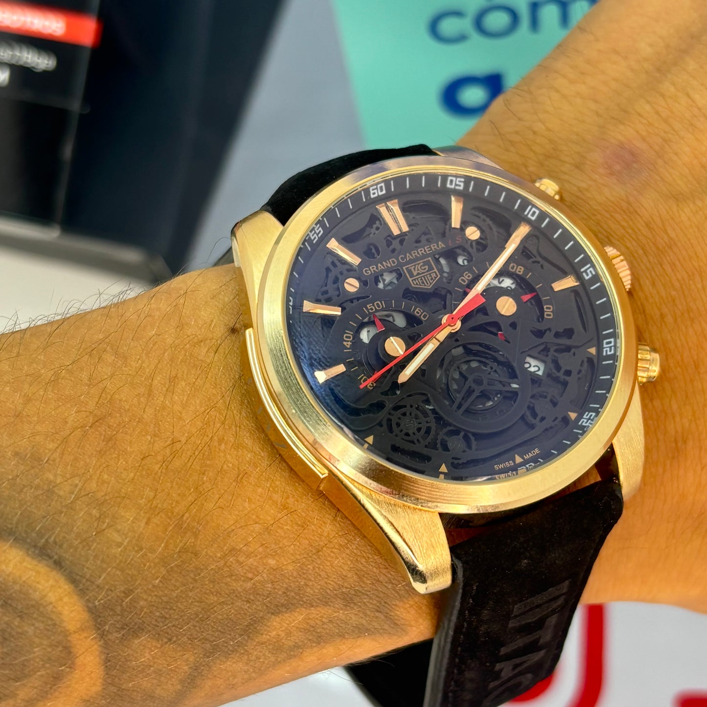 TAG HEUER CR7 FUNCIONAL en cuero  PARA HOMBRE REF-NON